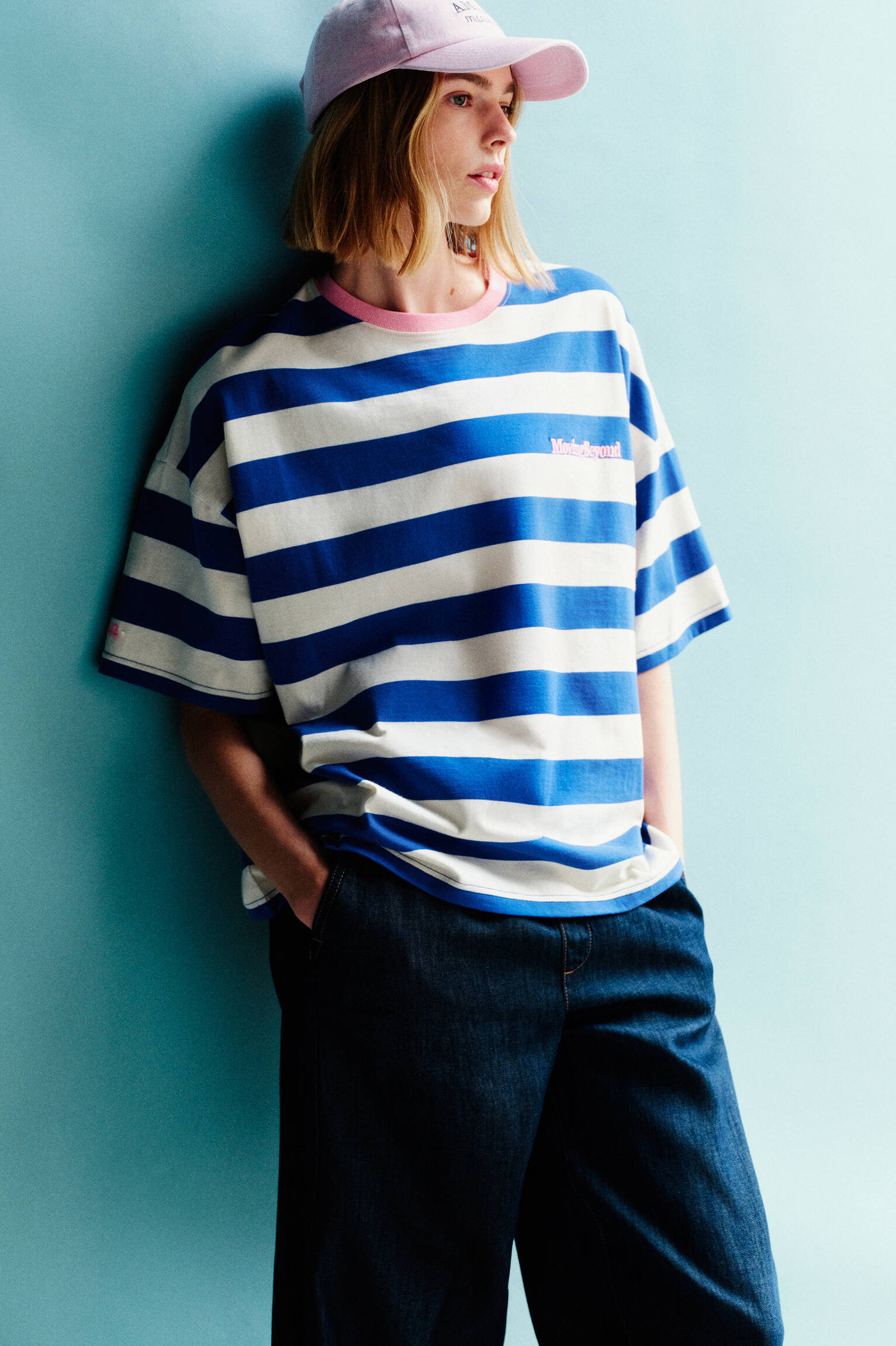 Mavi çizgili tişört - Görsel 22