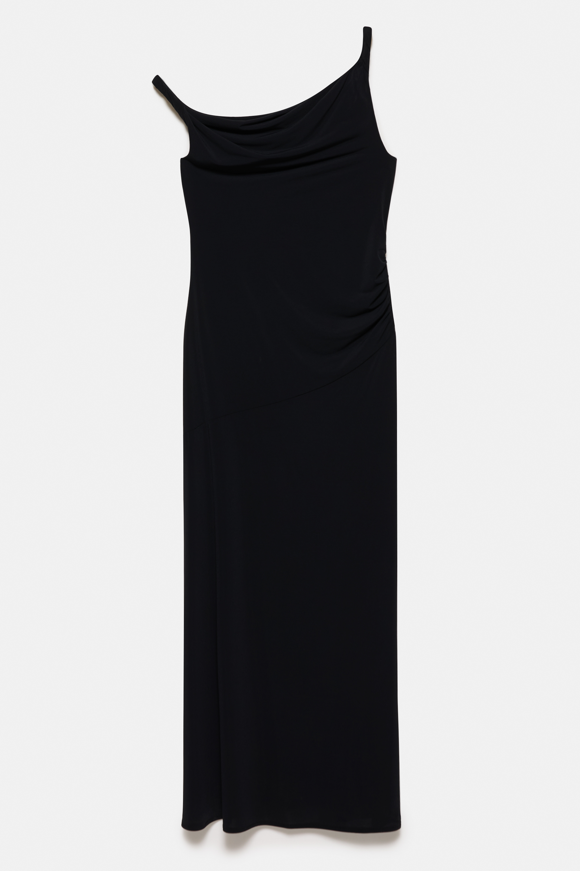 white christmas dresses Black One Shoulder Denim Dress Small main image 1