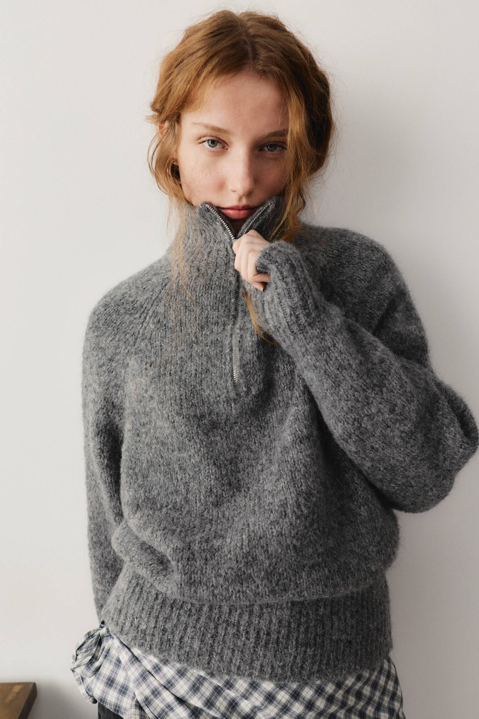 Pull col zippé - pull&bear