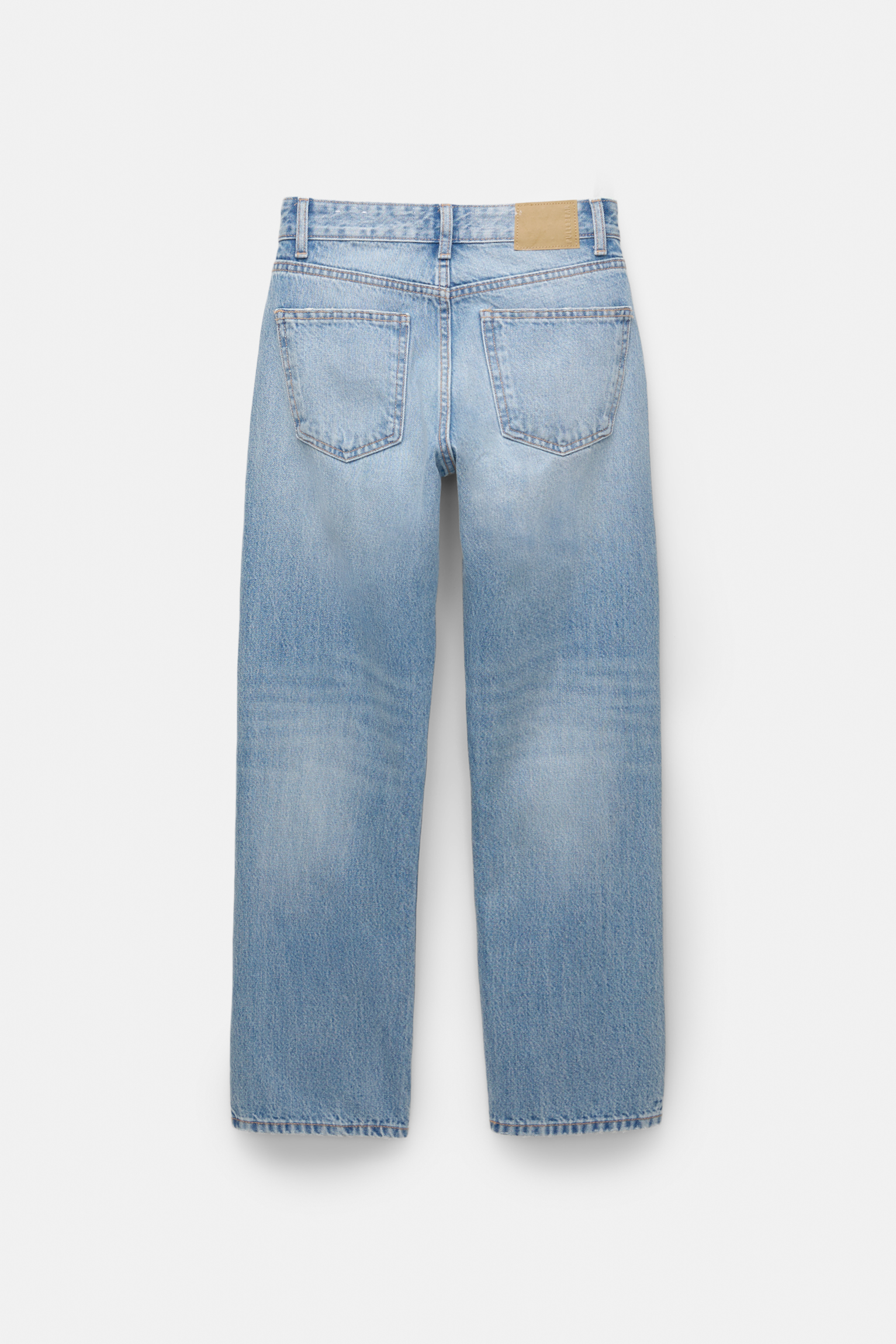 Gerade geschnittene Jeans mit halbohem Bund