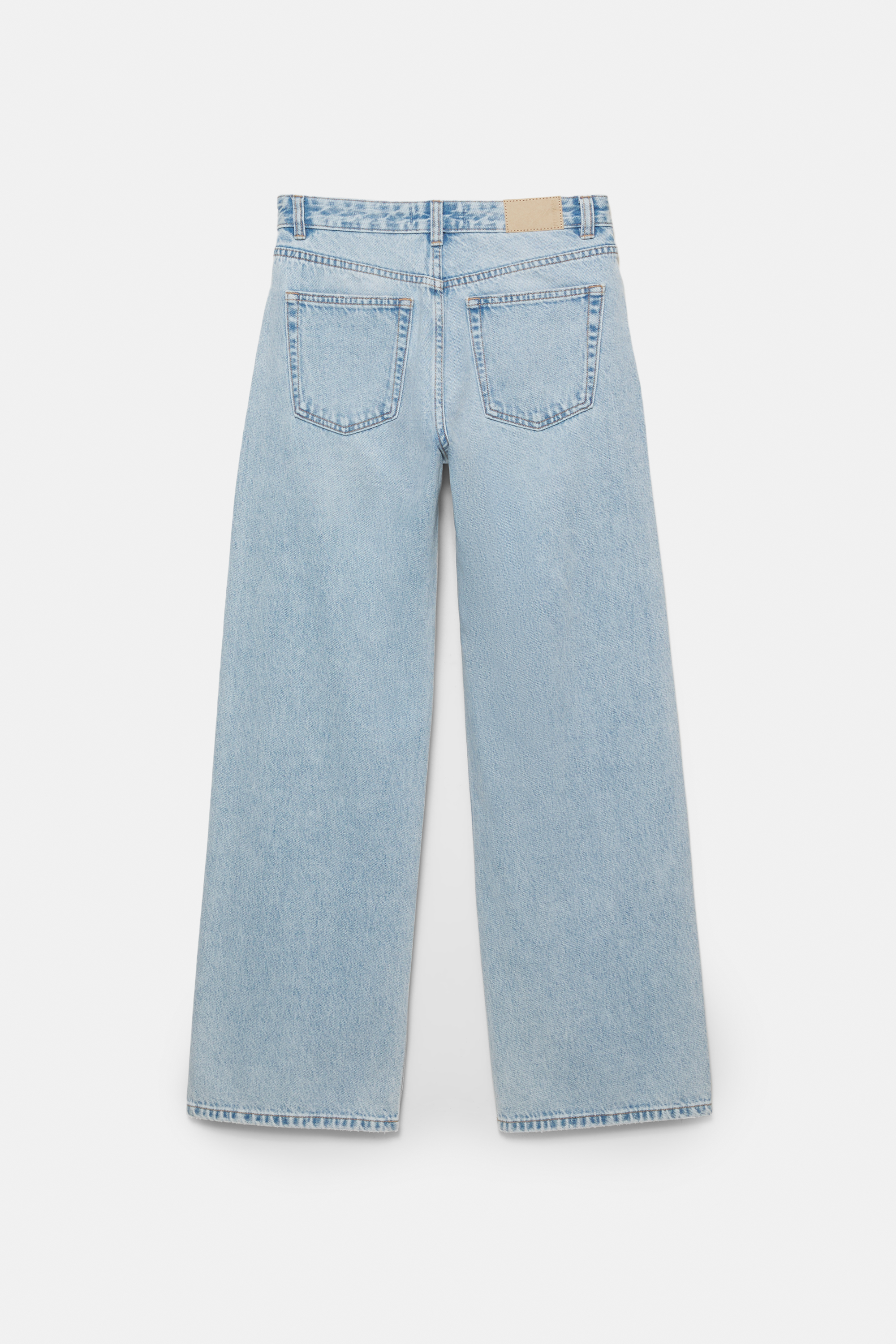 Rechte damesjeans met wijde pijpen, Y2K-stijljeans met hoge taille, losse vintage streetwear uitlopende denim trendy broek (Color : Black, Size : M
