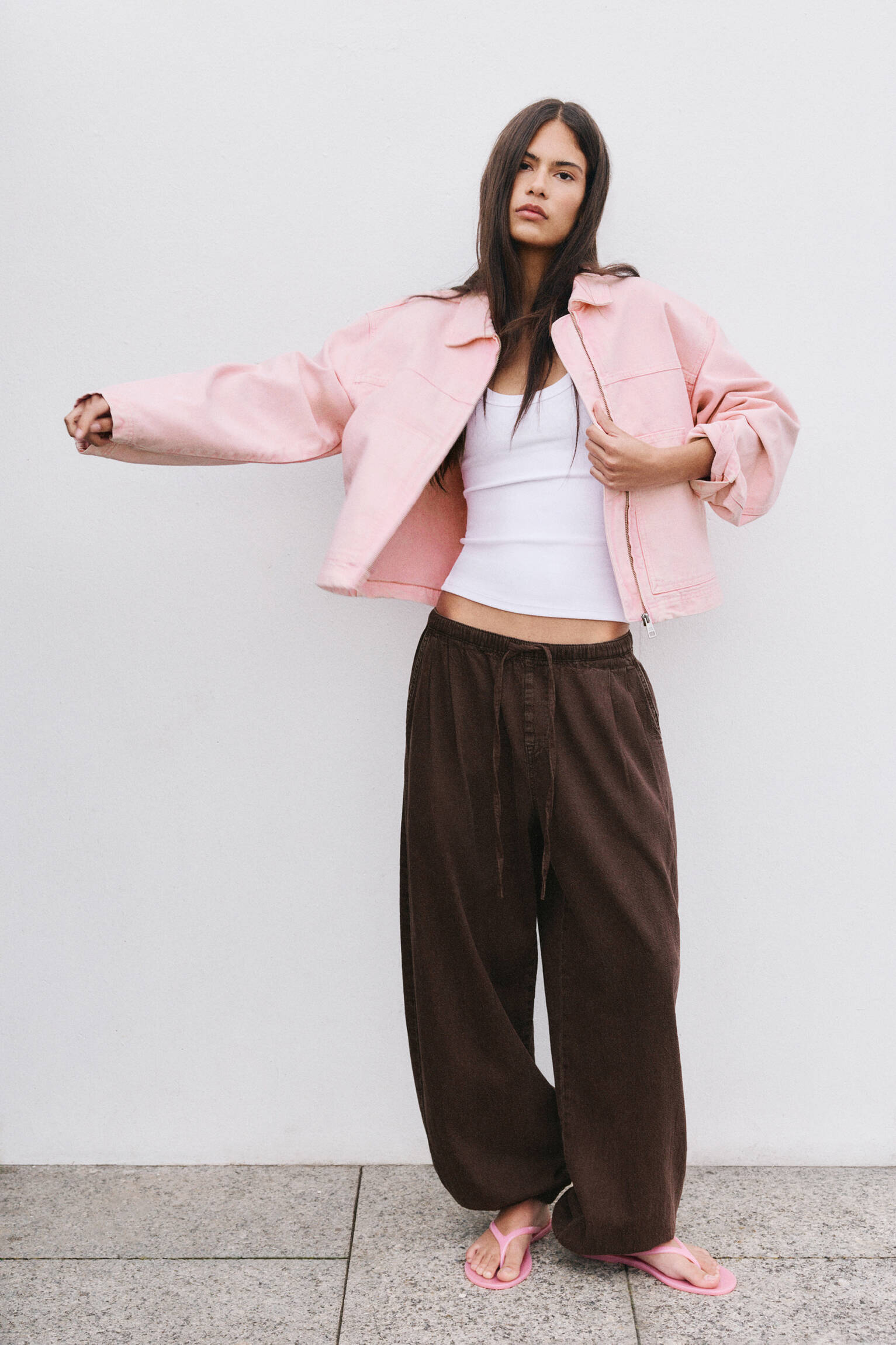 Pantalon bouffant taille élastique