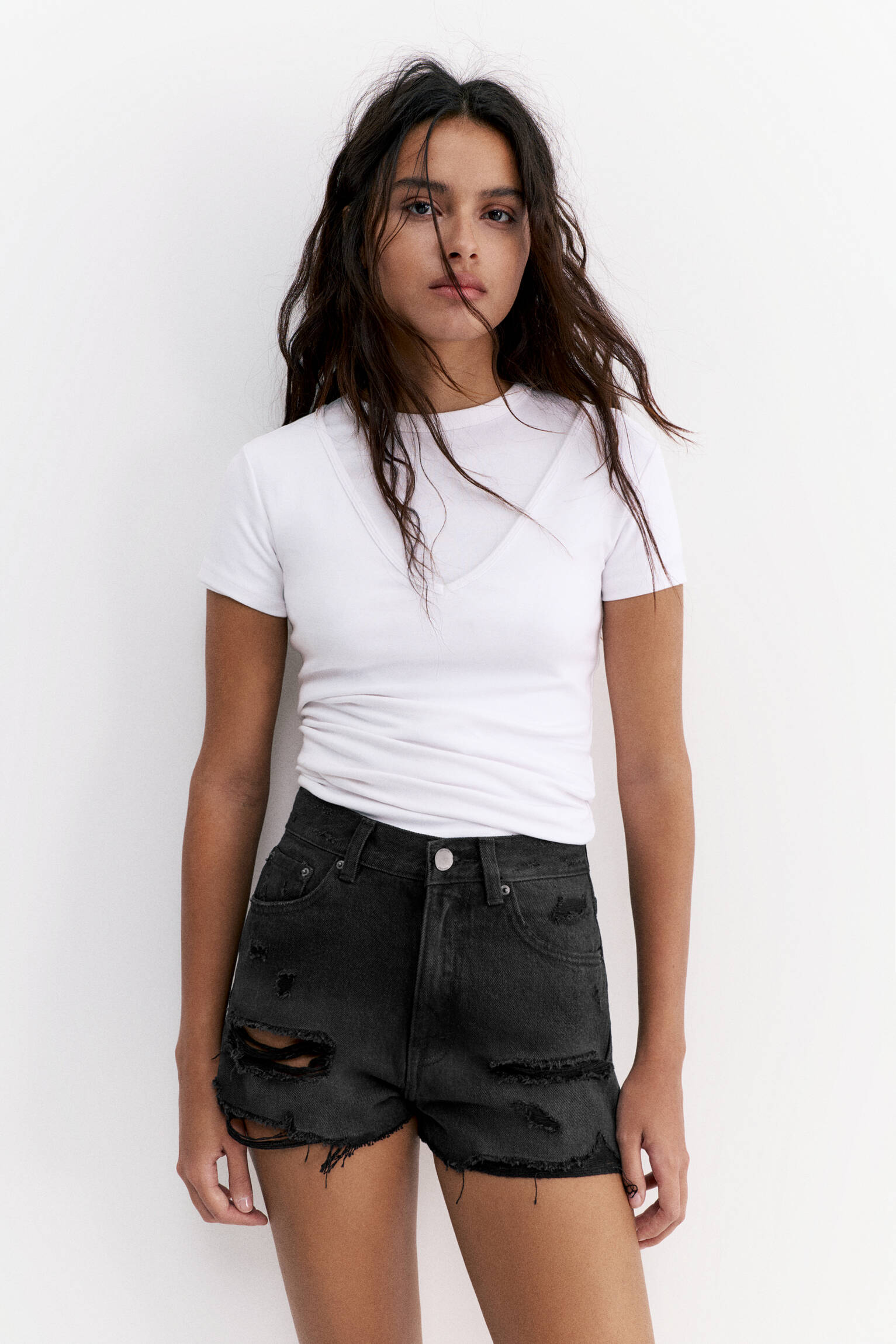 Short en jean déchiré