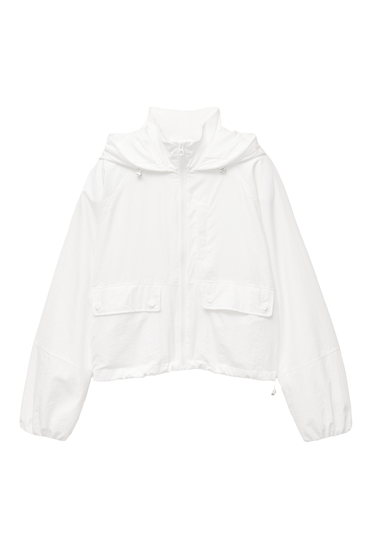 Short lightweight jacket with hood