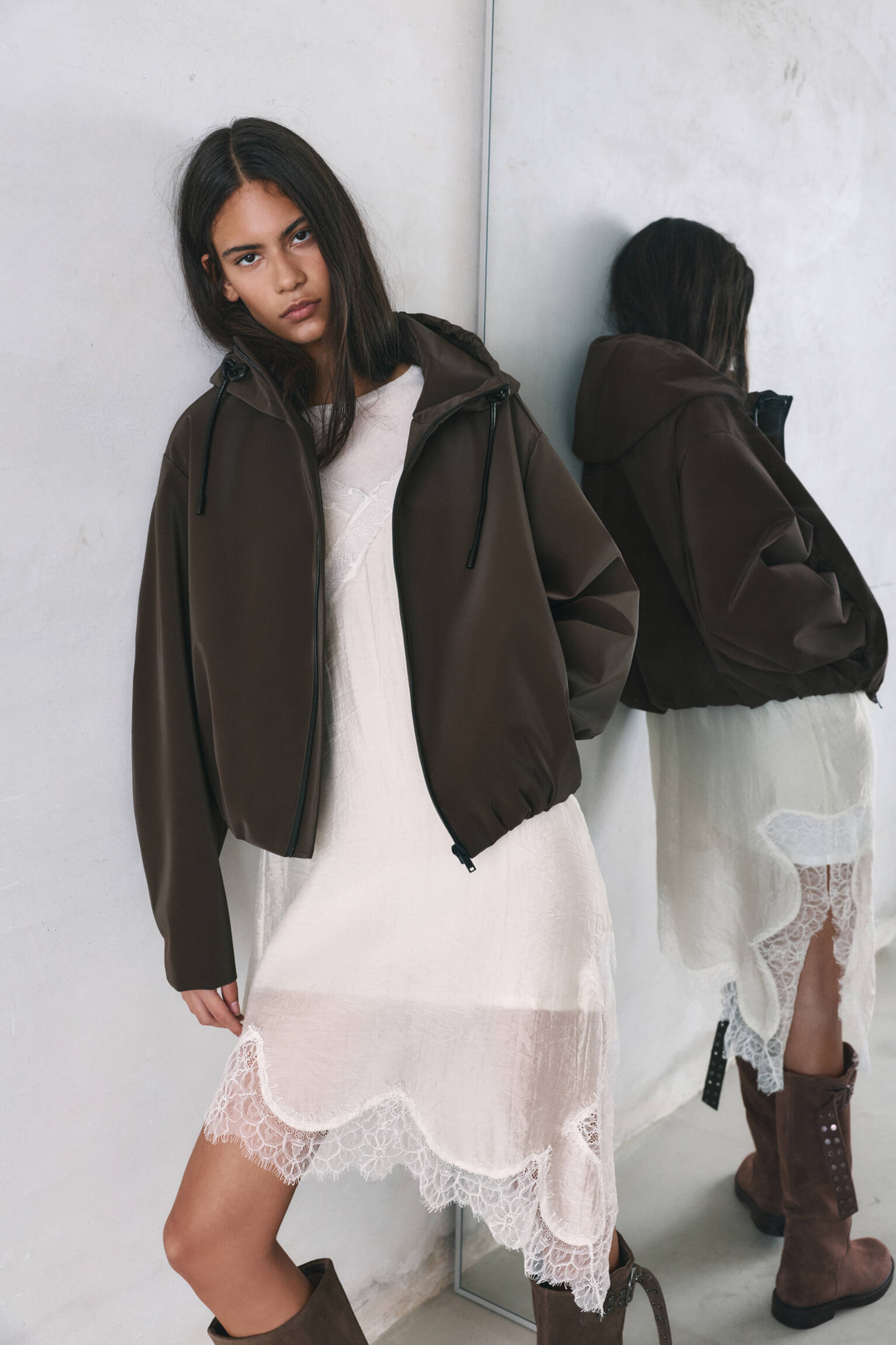 Kısa kapüşonlu yağmurluk - Görsel 20