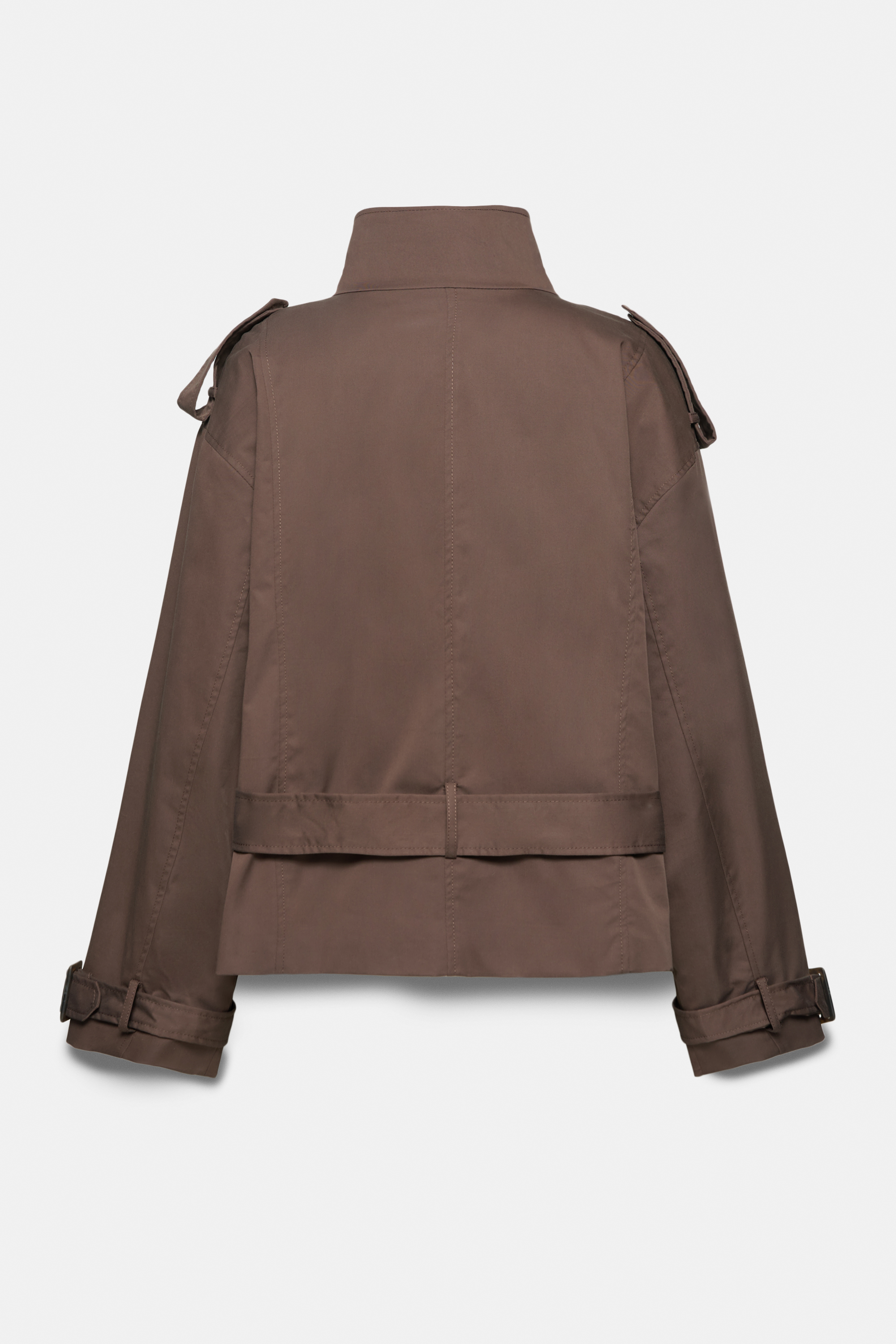 Veste Mi-saison PULL & BEAR Femme – Taille 36 – Crème – Lin Et Coton – Coupe Oversize
