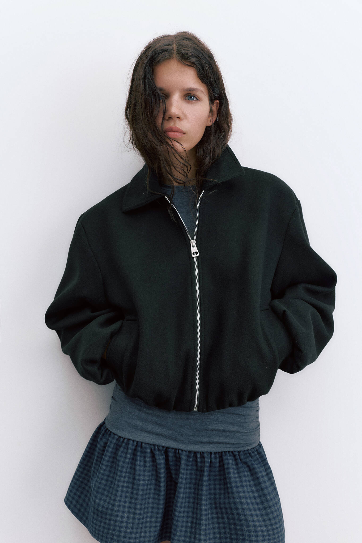 Yumuşak kumaş balon ceket - Görsel 63