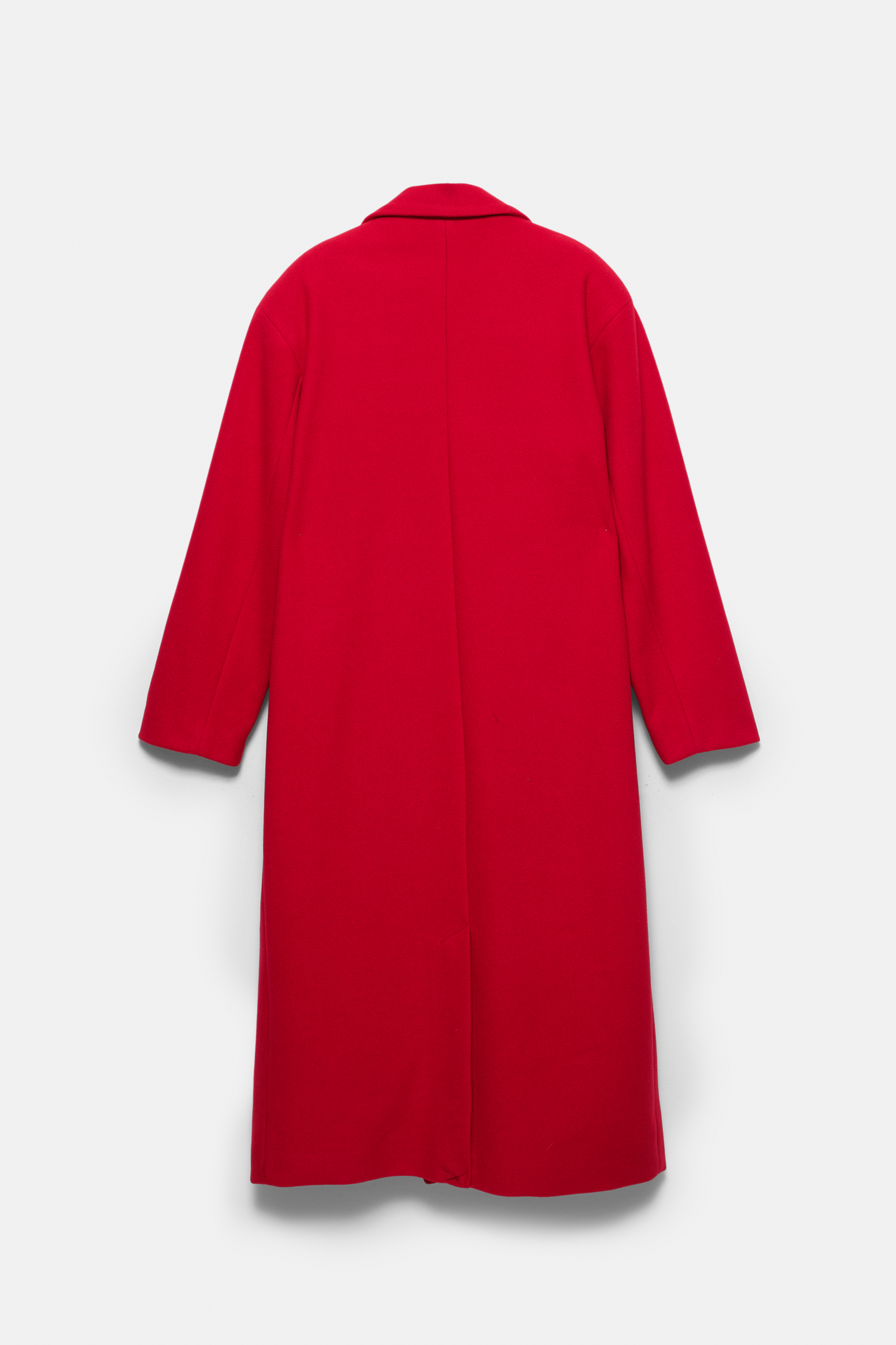 Długi płaszcz soft w kolorze czerwonym