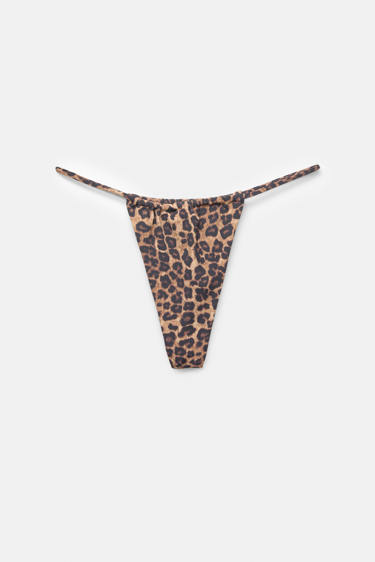 Трусики-бікіні з леопардовим принтом і зборками