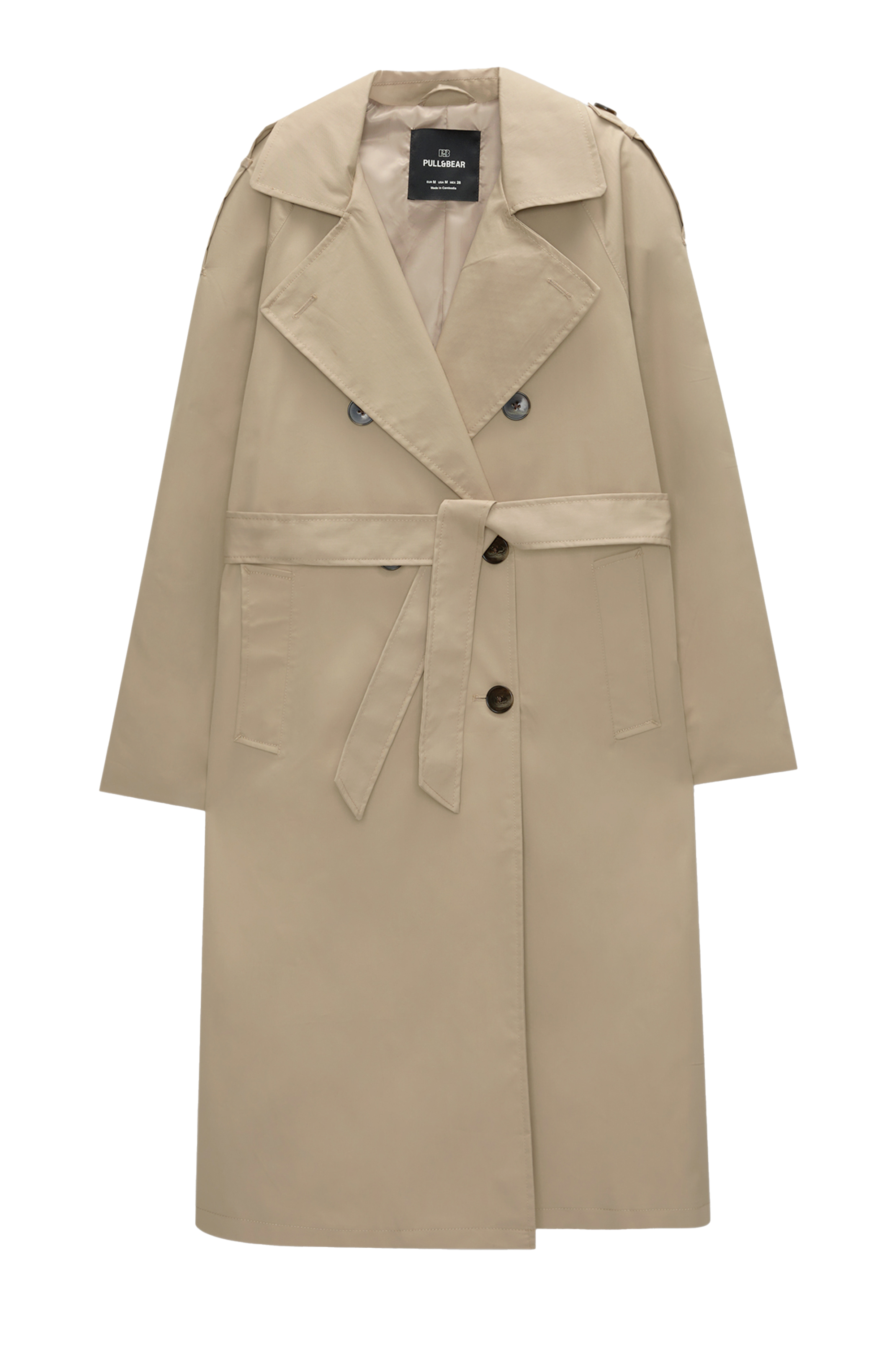 Belted trench coat
