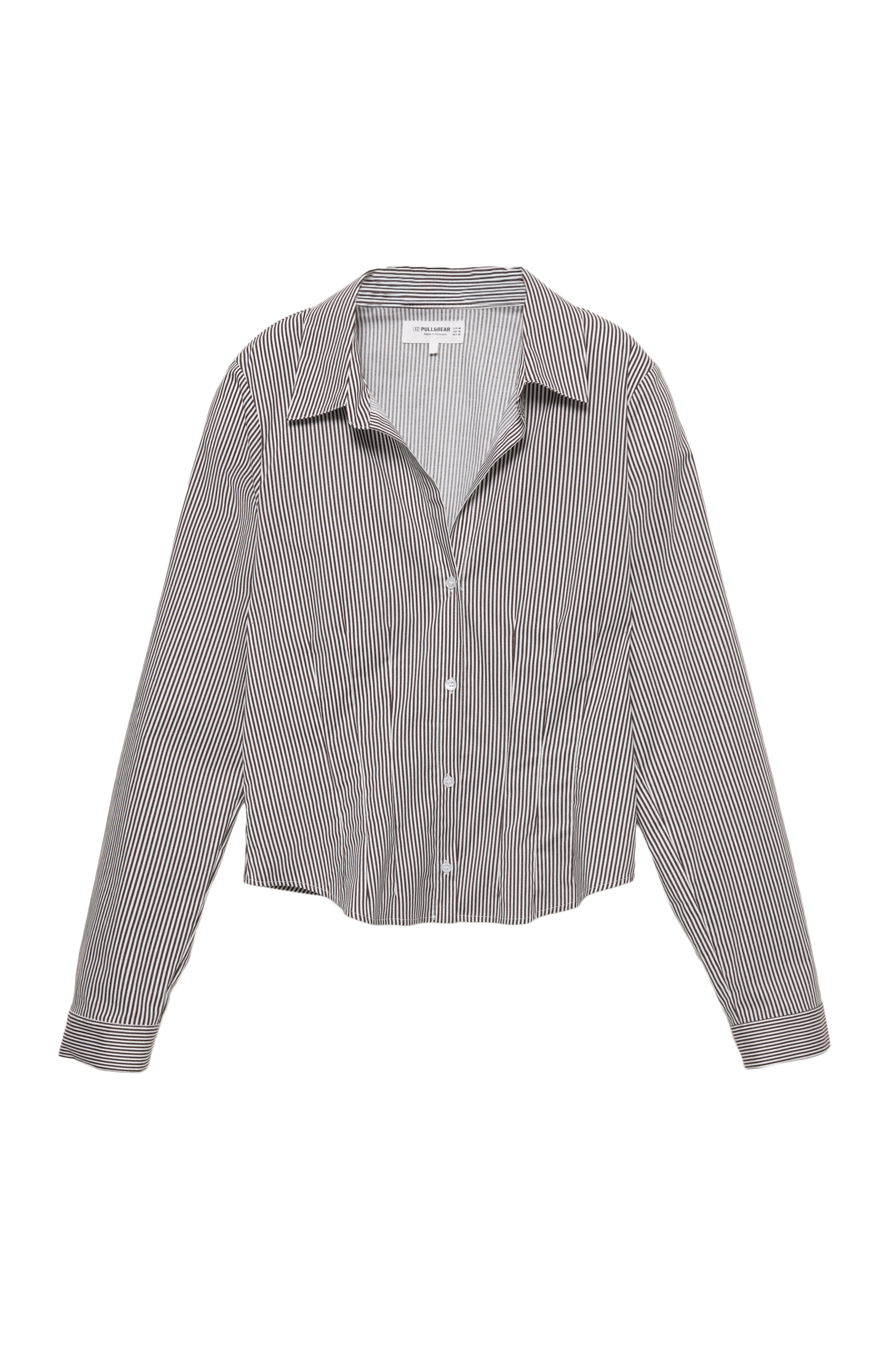 Košulja od popelina uz tijelo s ušitcima