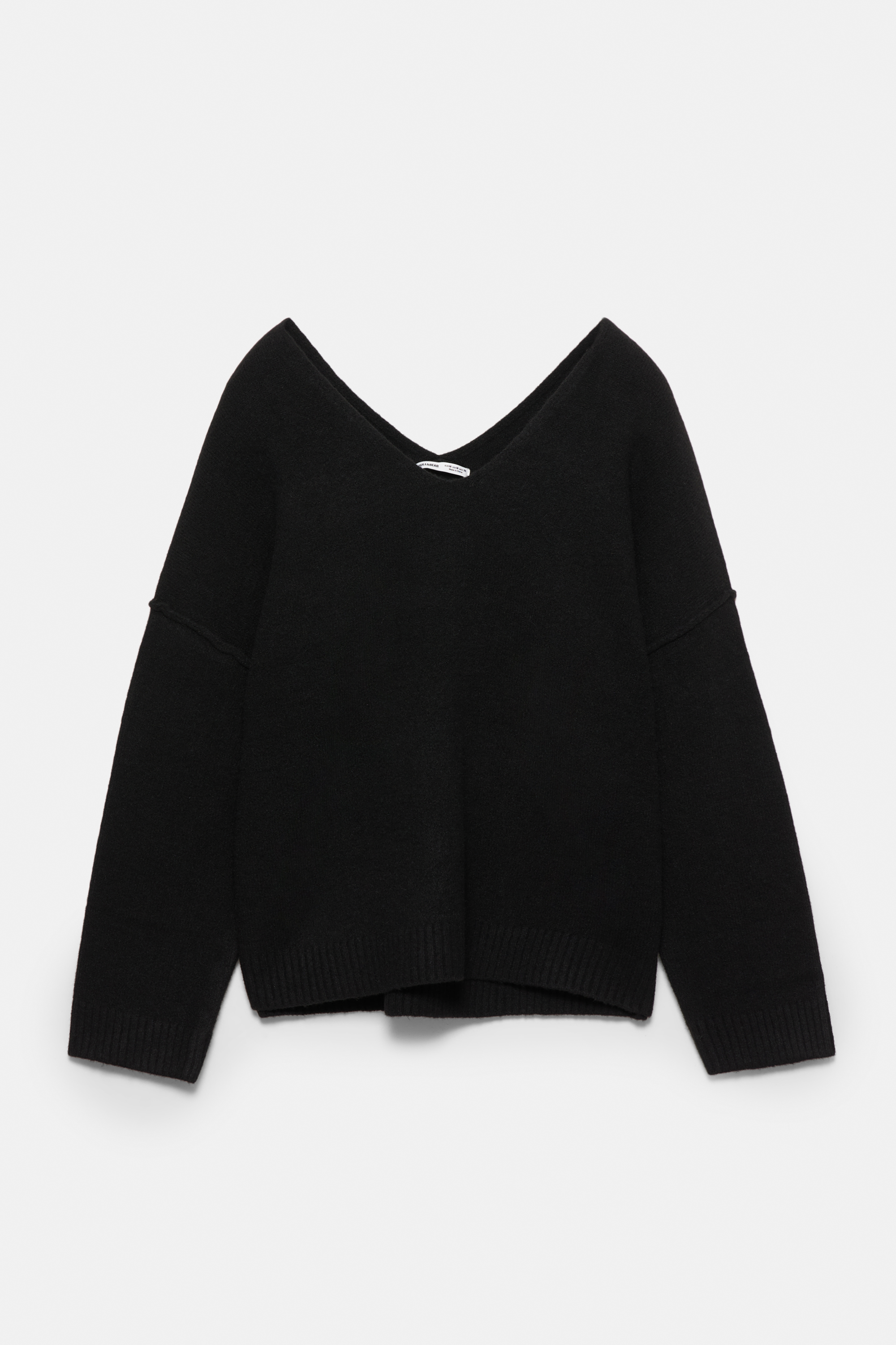 Zachte tricot trui met decolleté