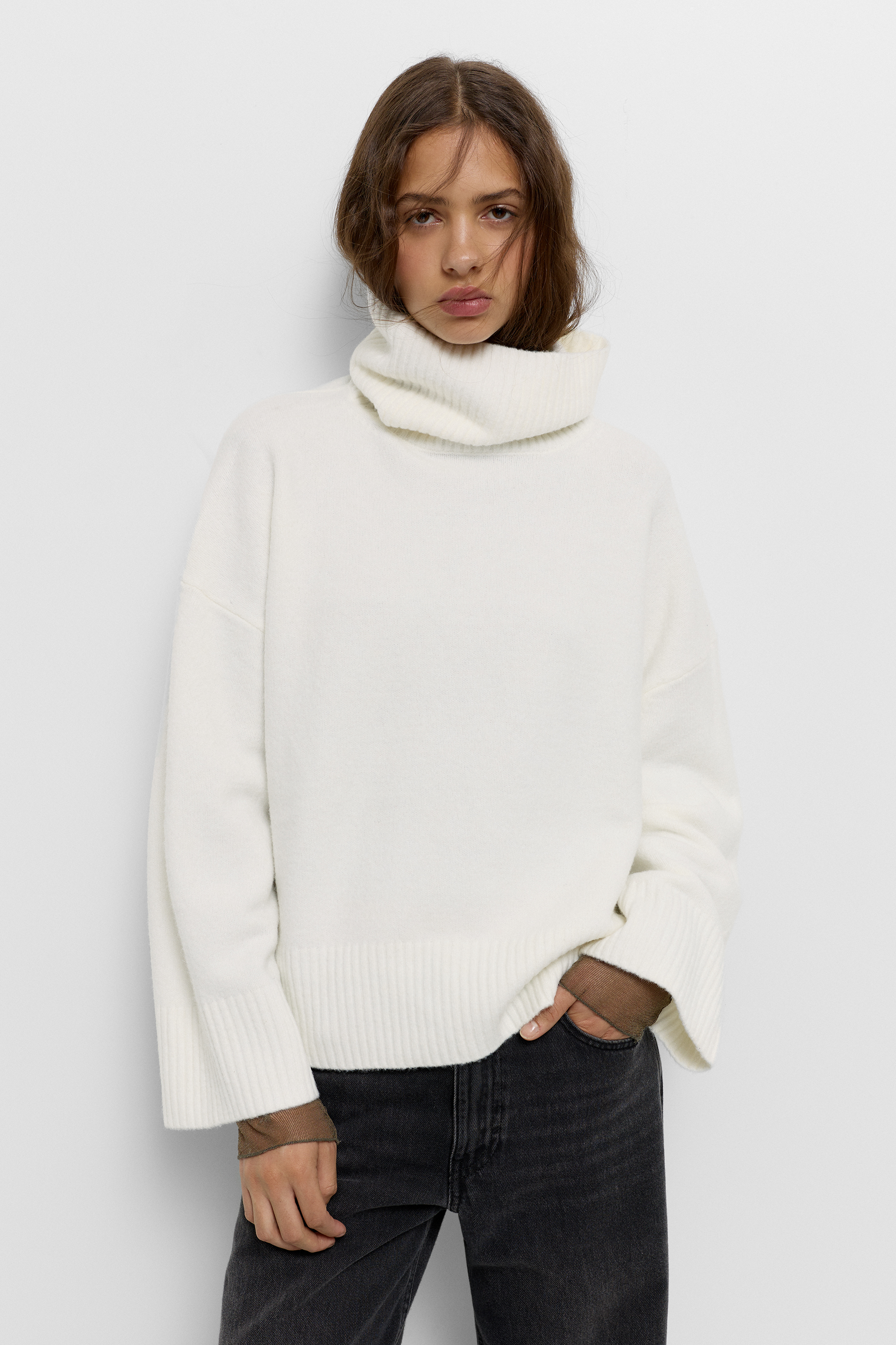 Suéter cuello alto punto soft