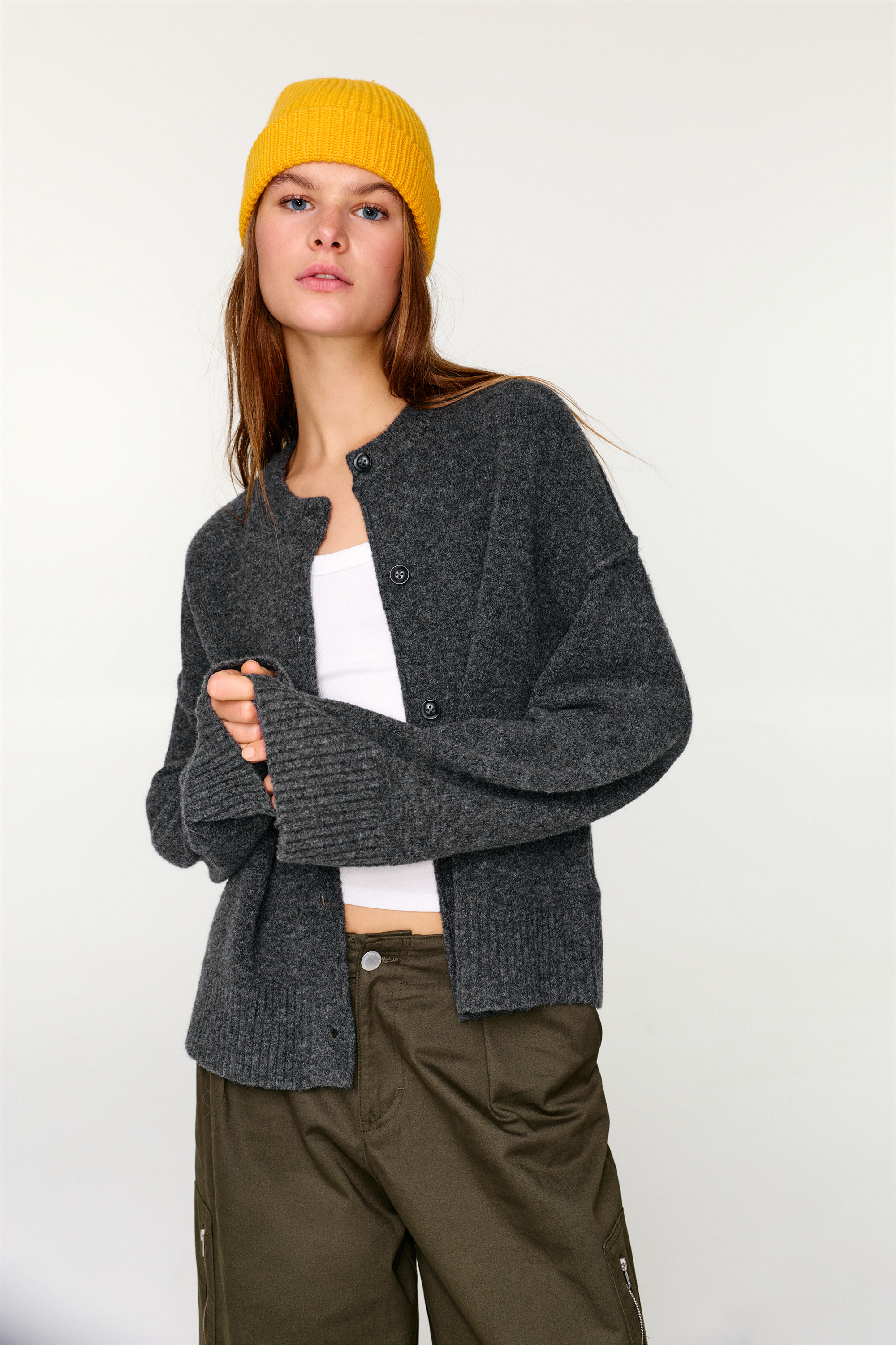 Cardigan de malha suave
