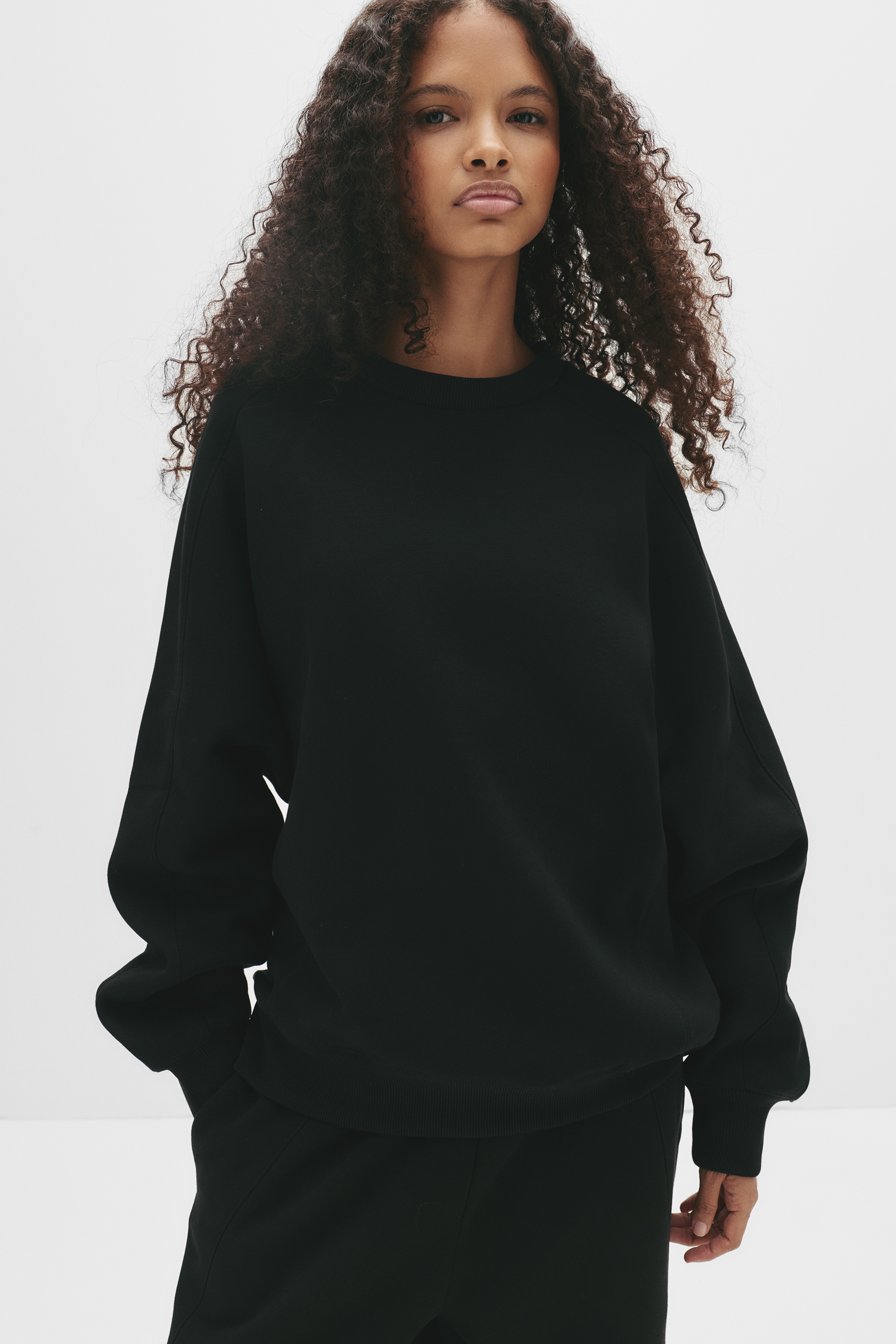 Oversized sweater met naden