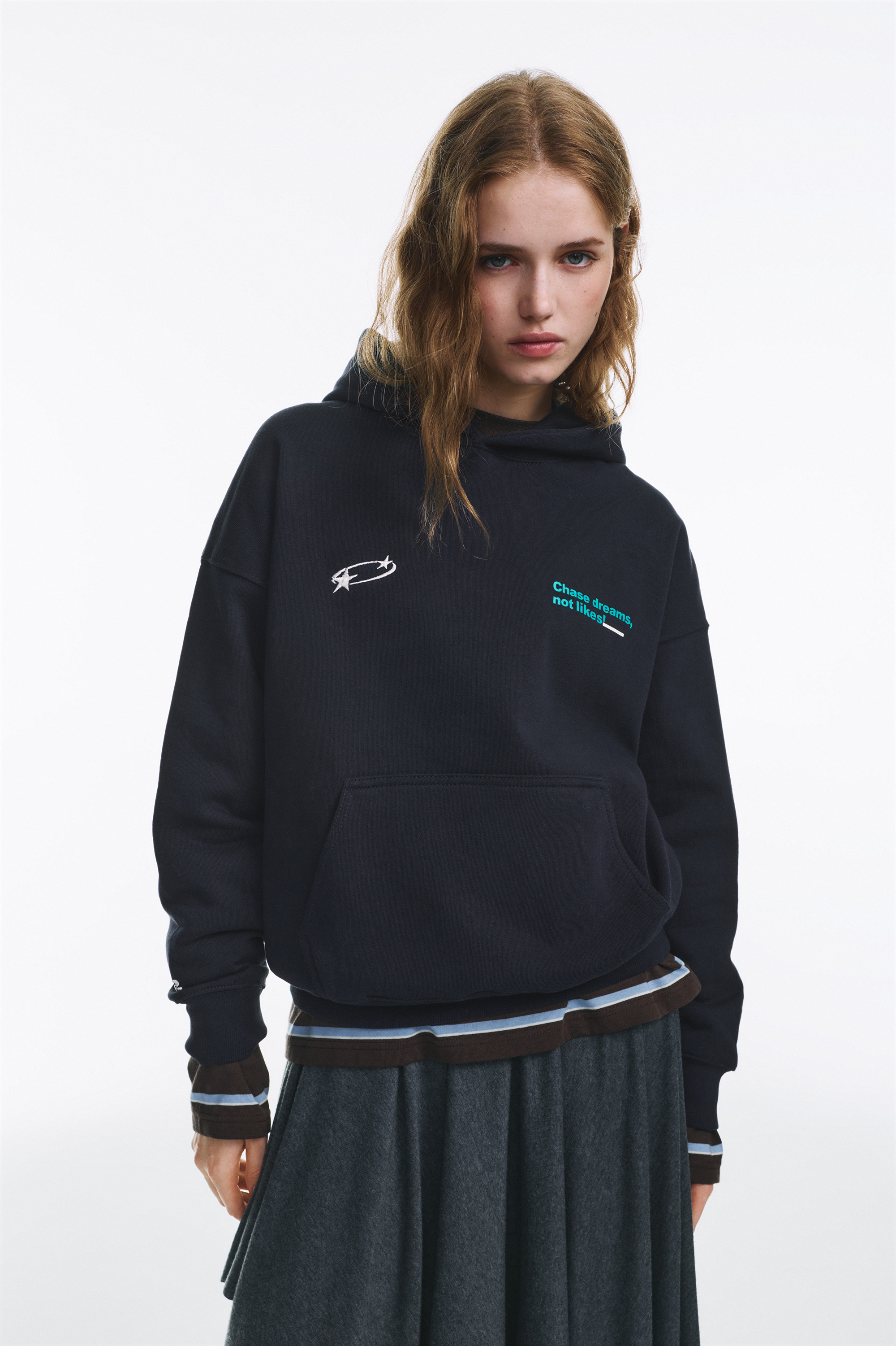 Hoodie with star text