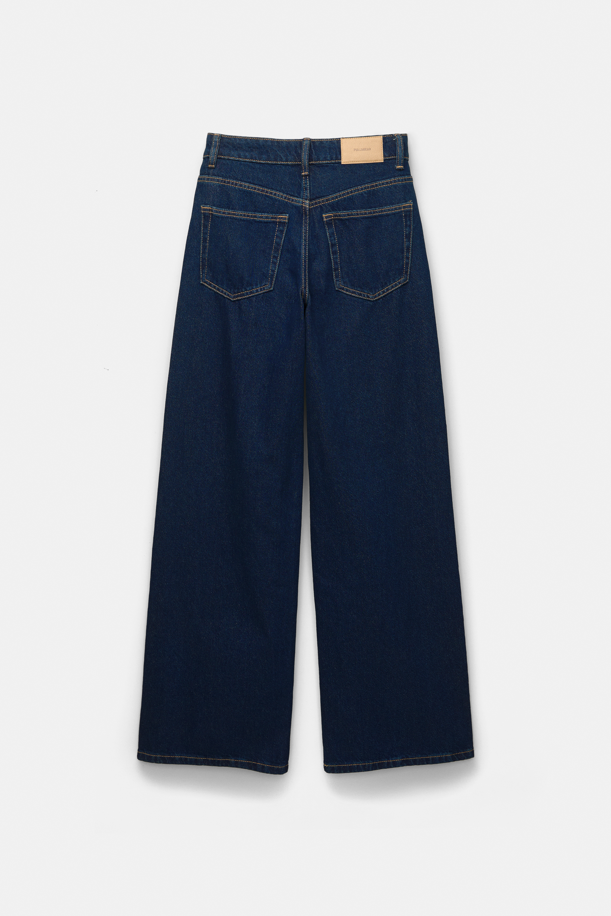 Ψηλόμεσο τζιν παντελόνι με φαρδύ μπατζάκι