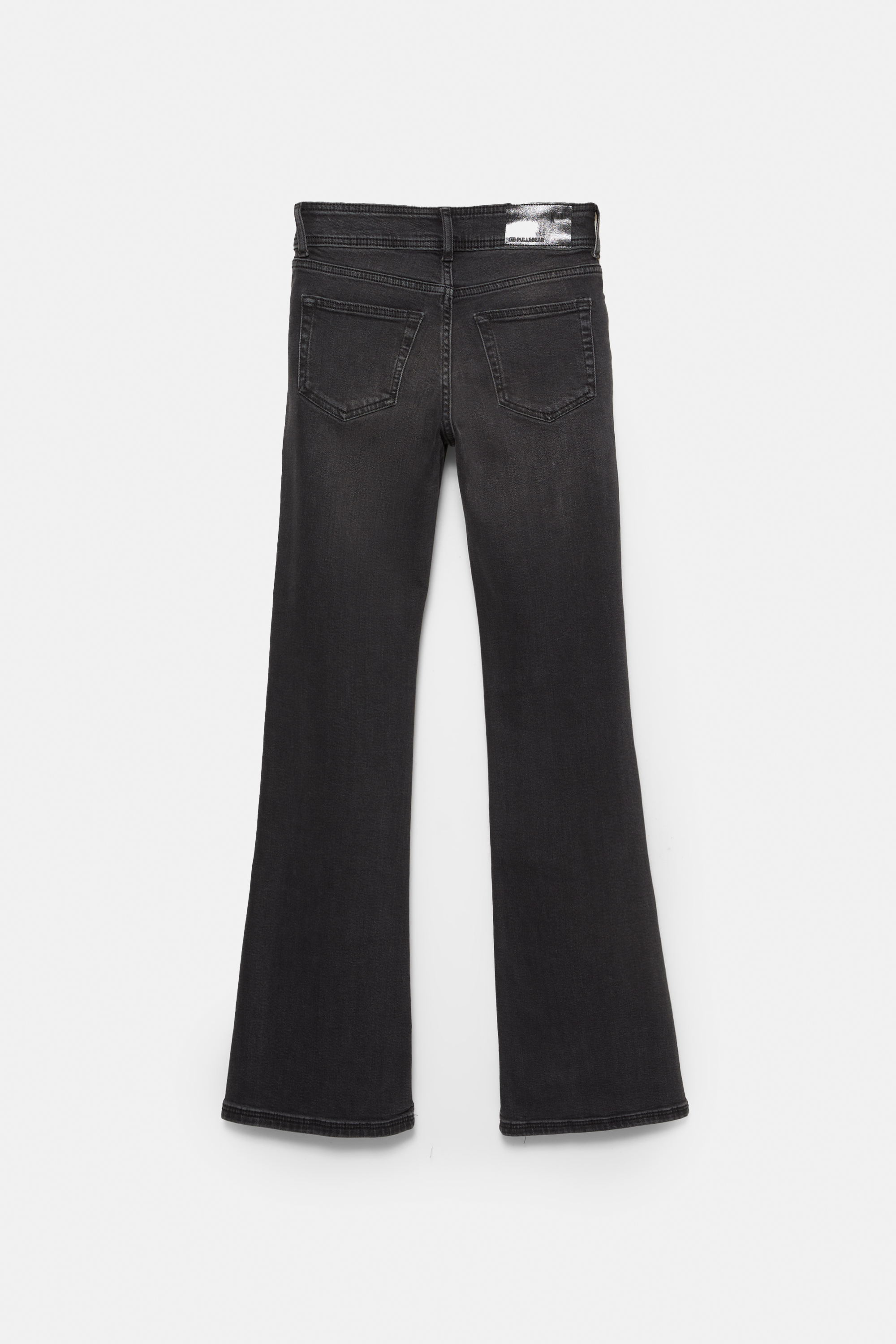 Jeans model bootcut pinggiran low-rise