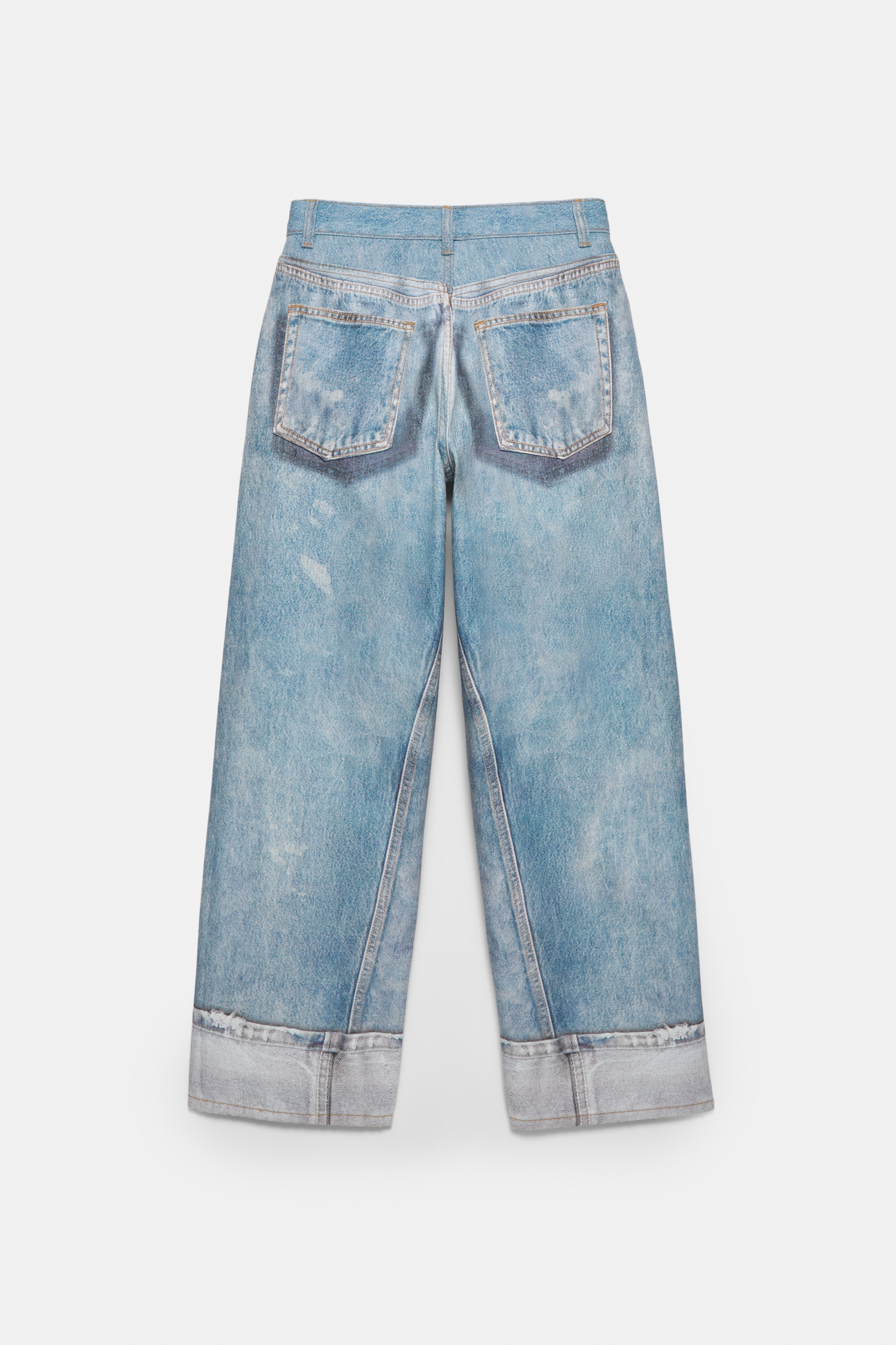 Baggy-Jeans mit Print