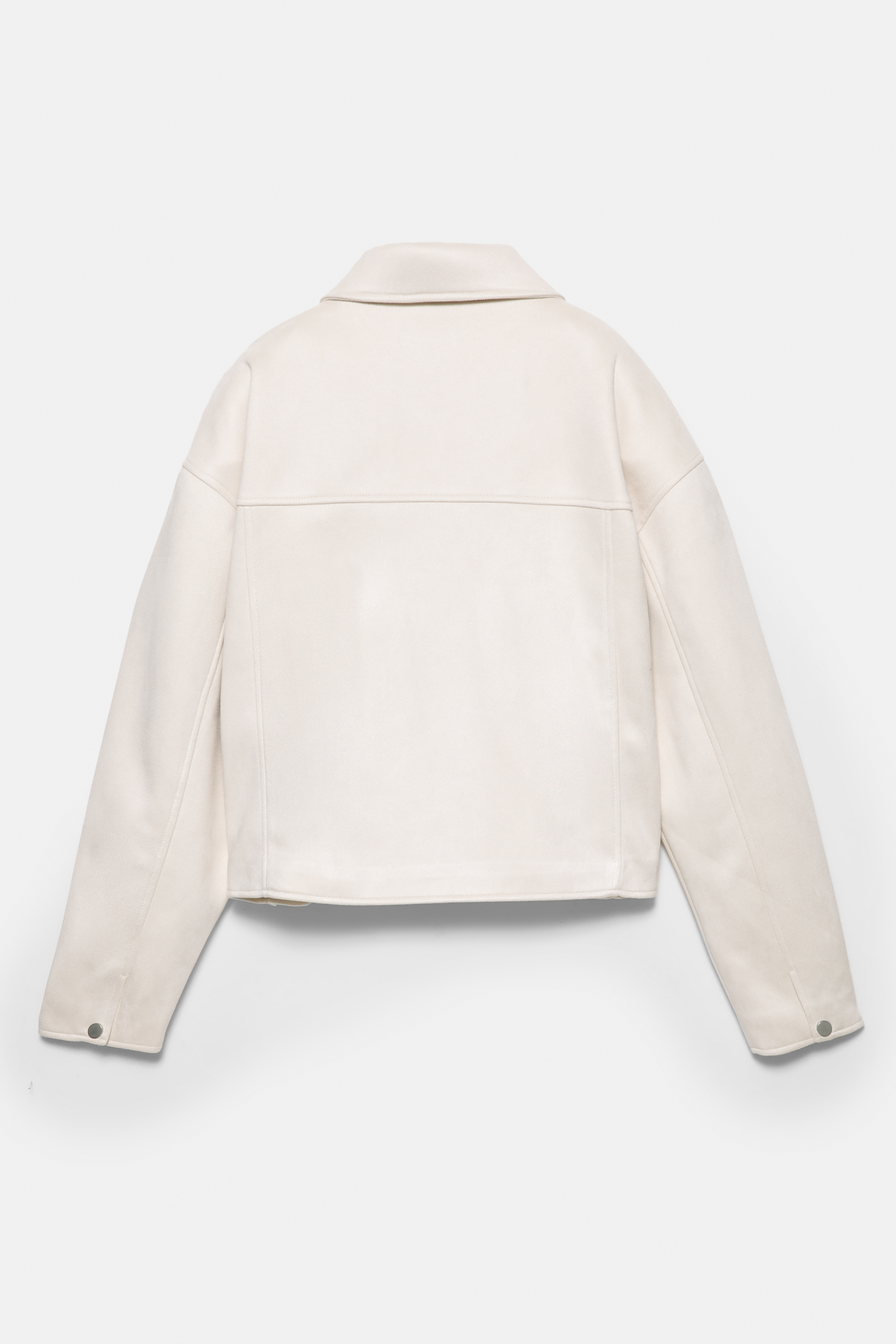 Short faux suede jacket