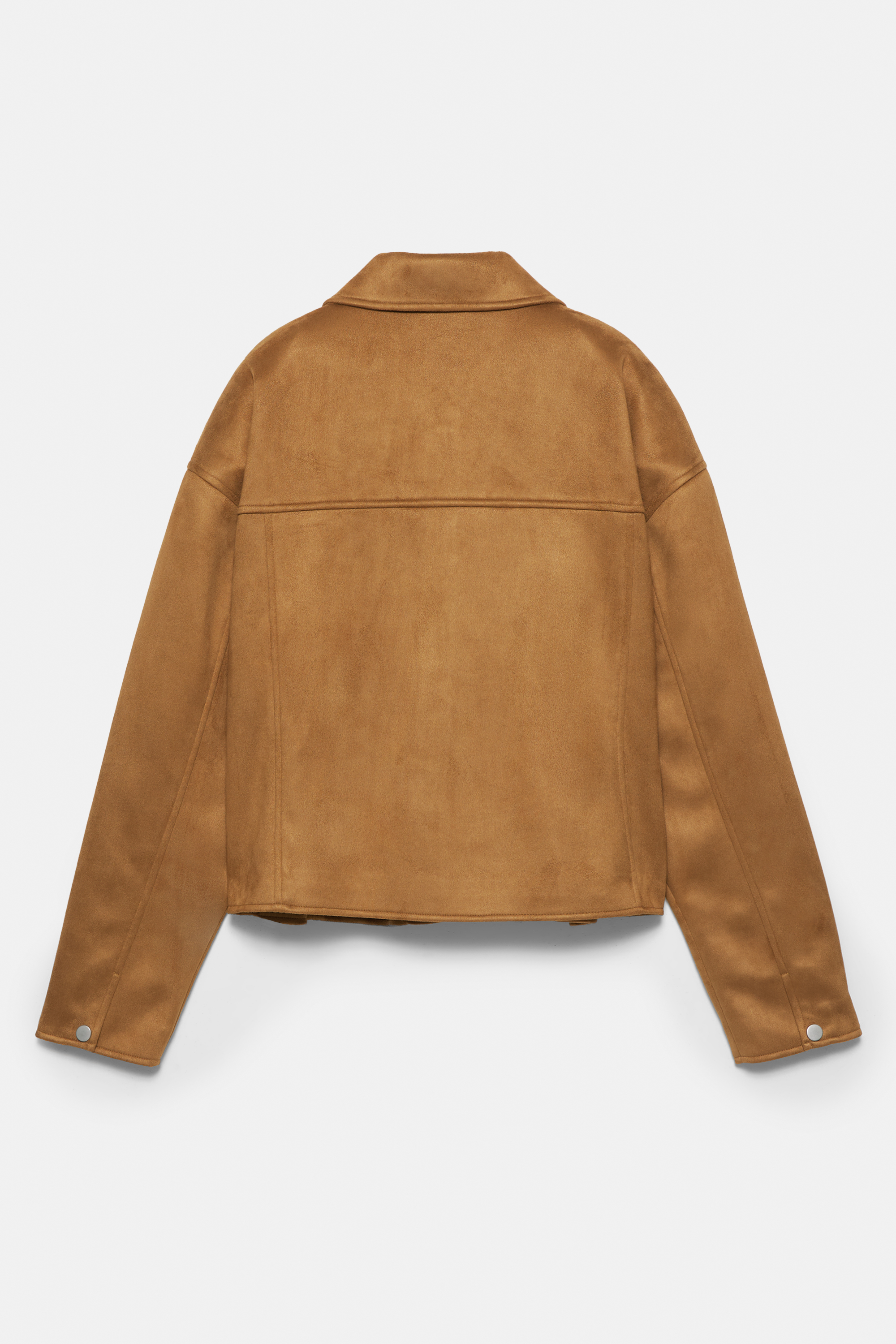 Short faux suede jacket