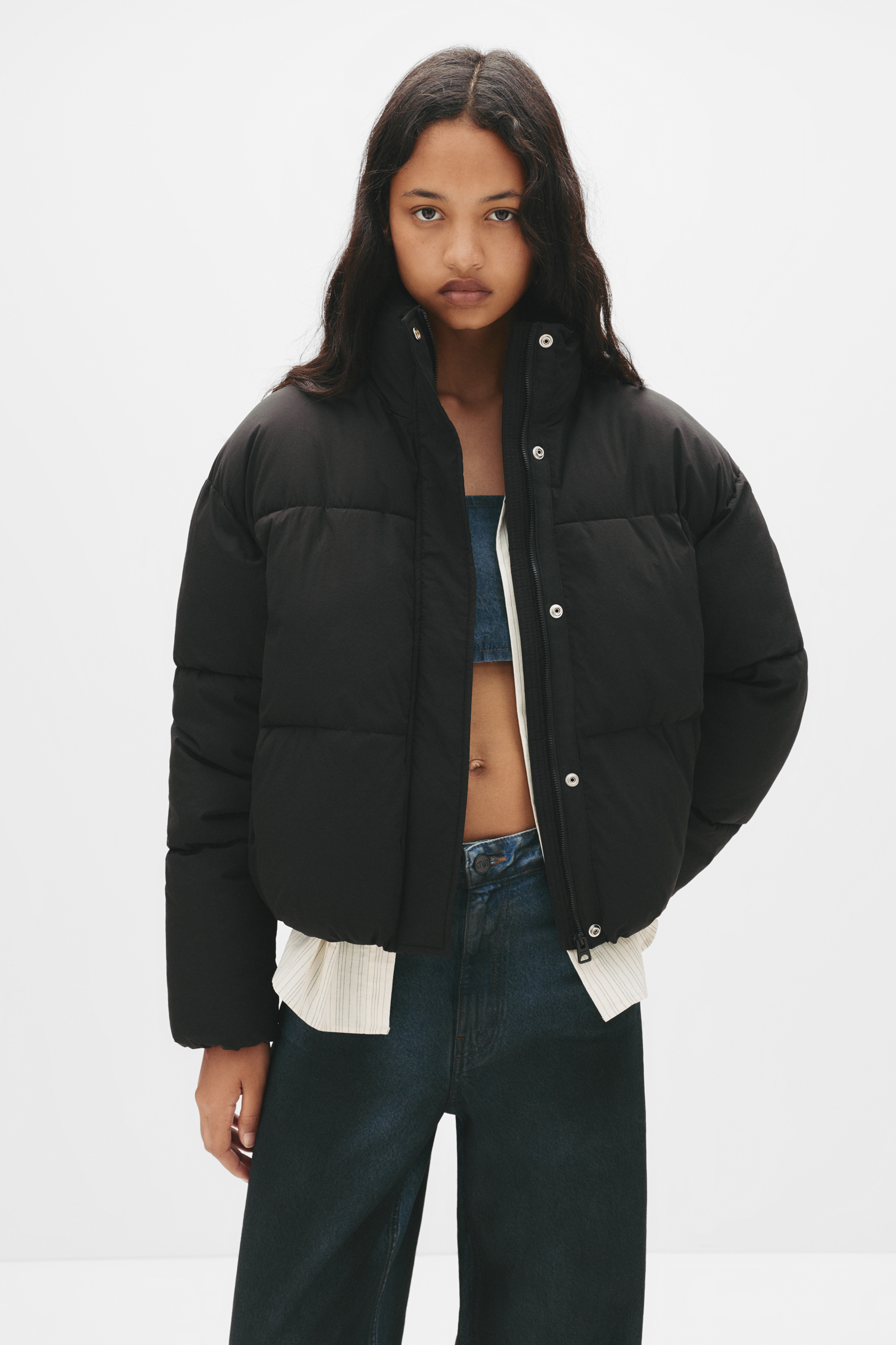 Chaqueta acolchada cuello alto