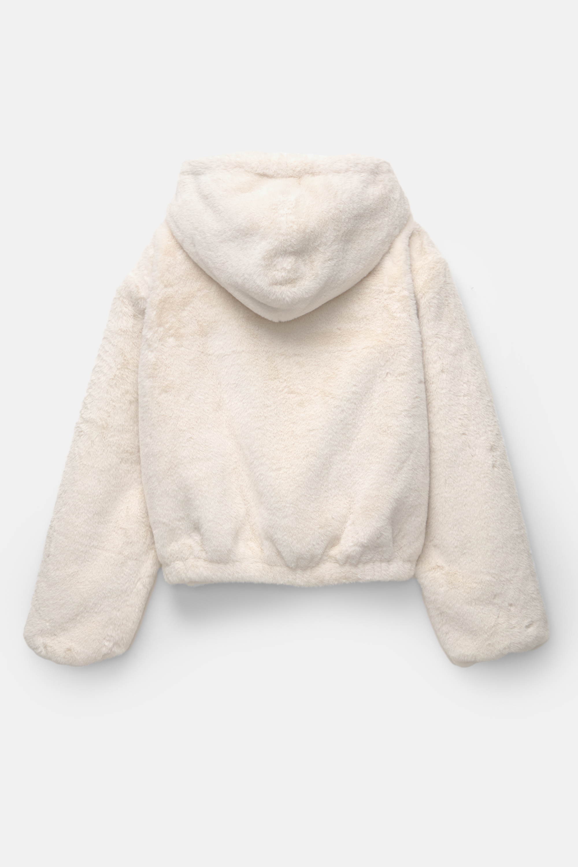 Veste fausse fourrure à capuche