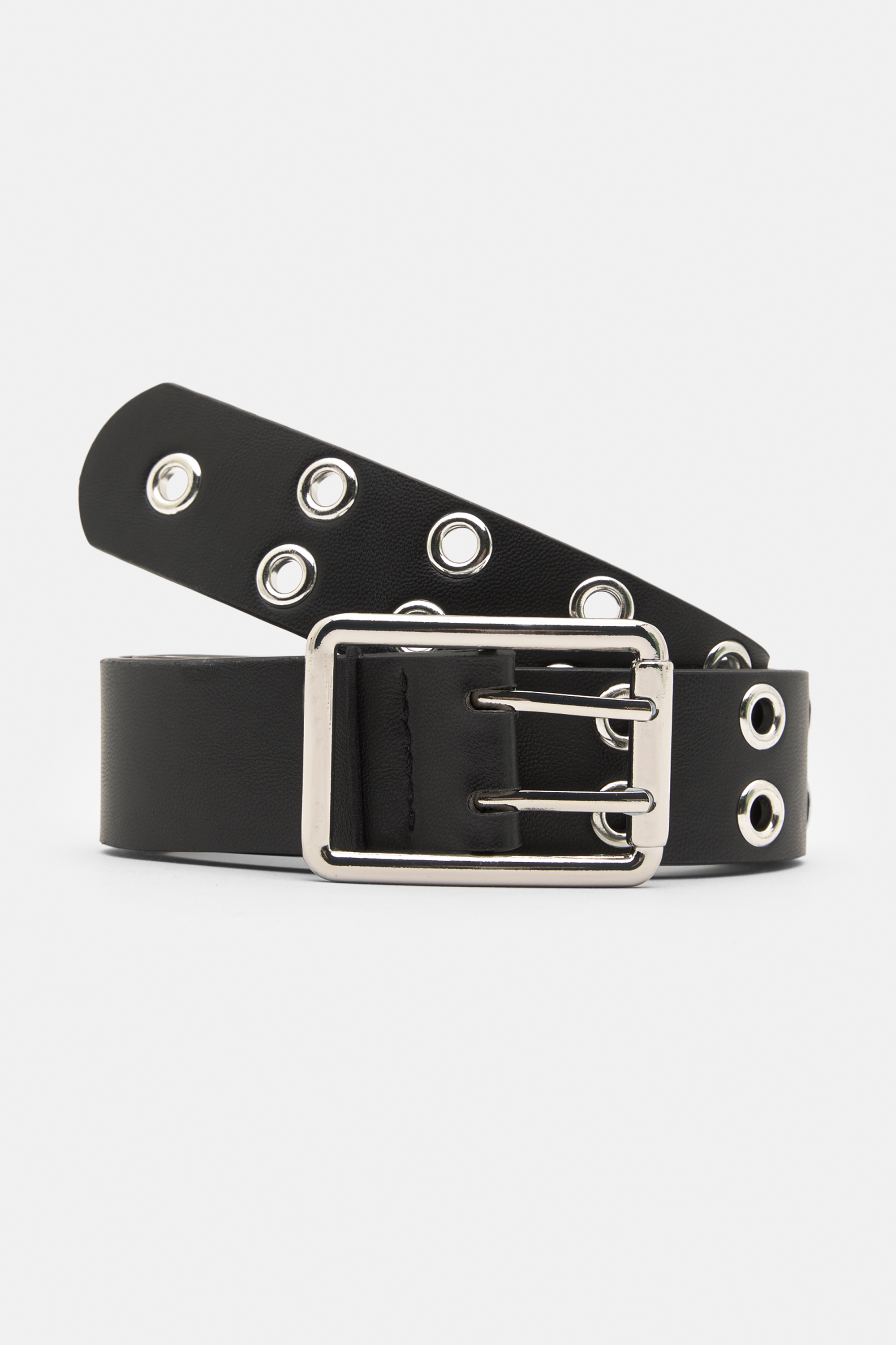 Riem met leereffect en eyelets