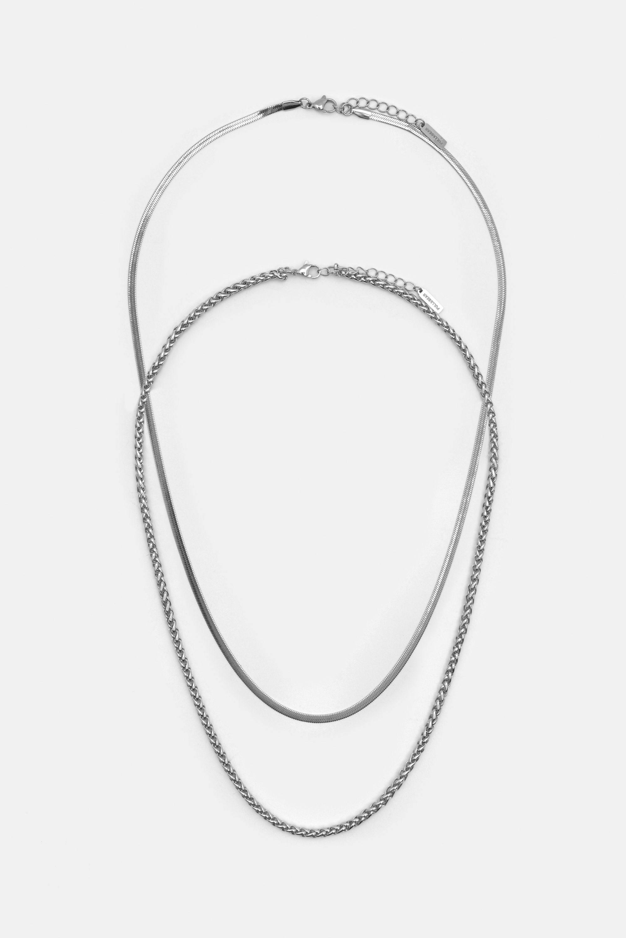 Lot de 2 colliers en acier