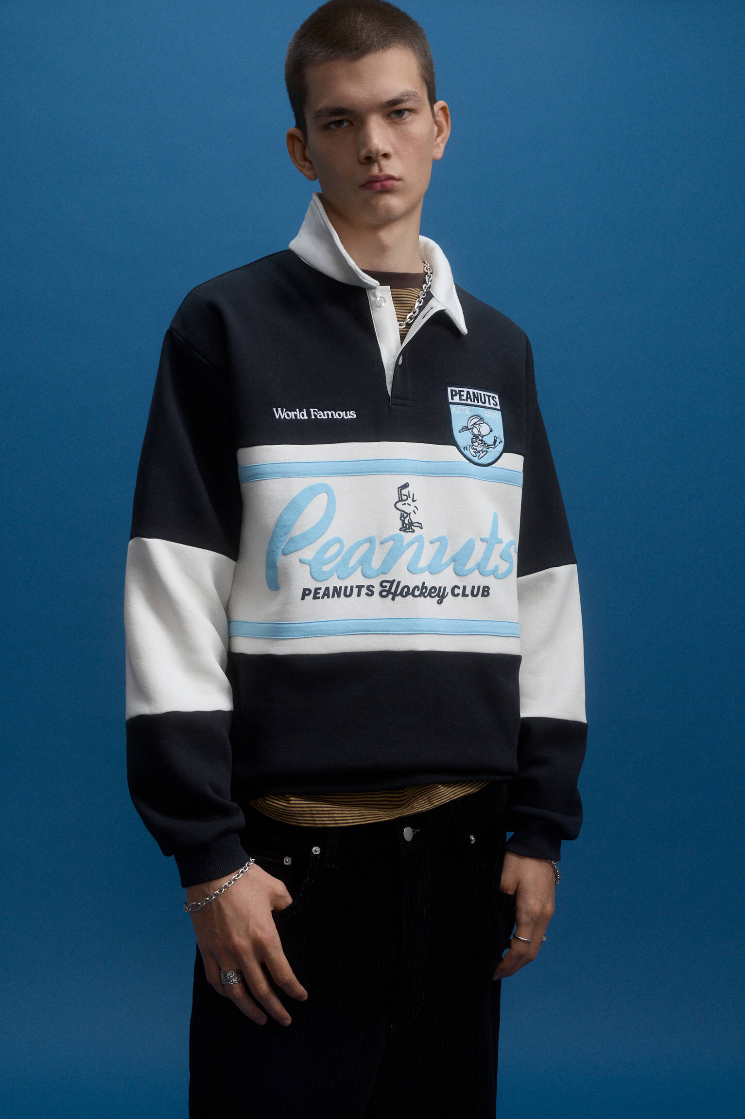 Peanuts panelli polo t-shirt - Görsel 18