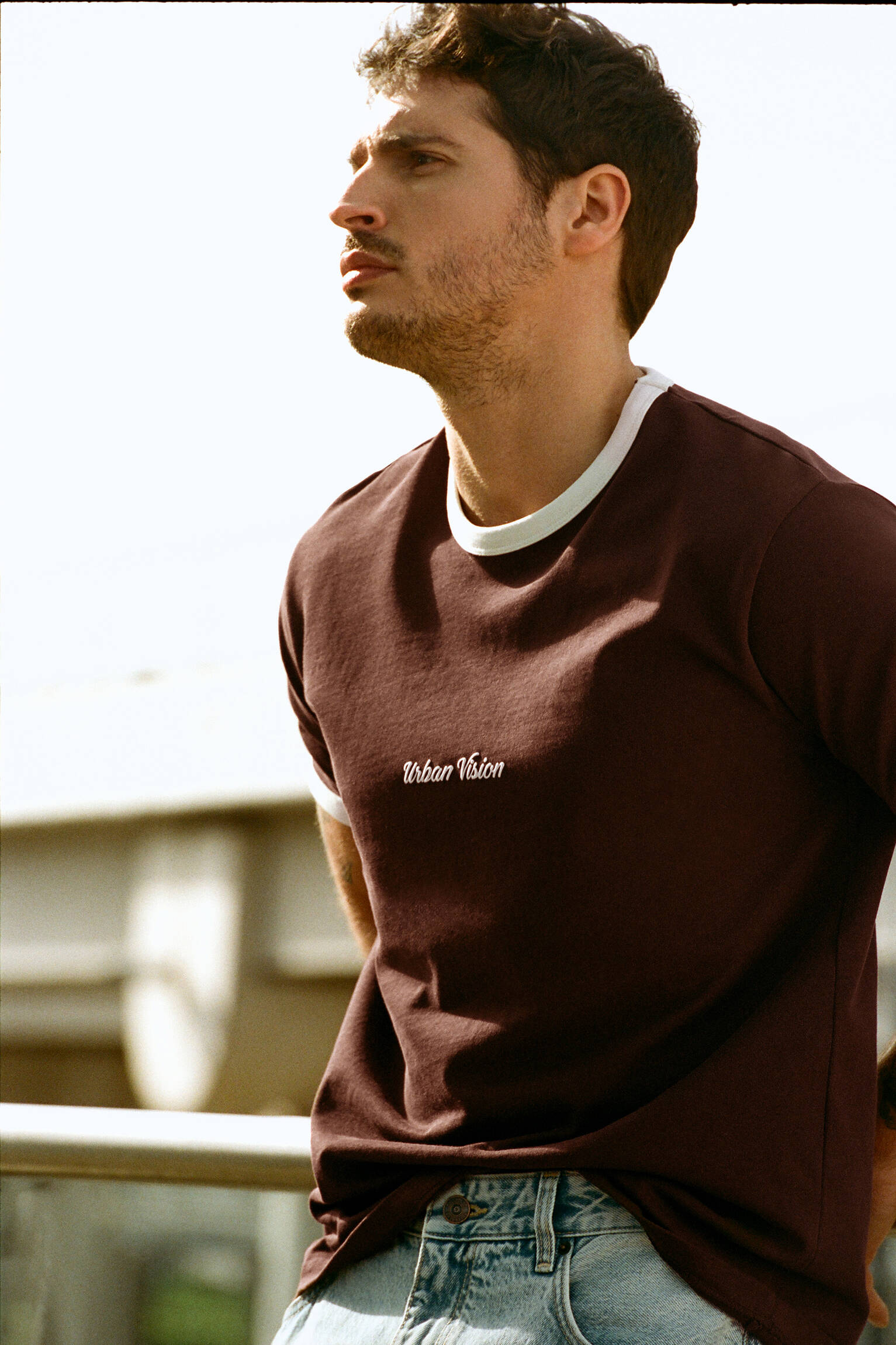 Grafik ribanalı kısa kollu t-shirt - Görsel 11