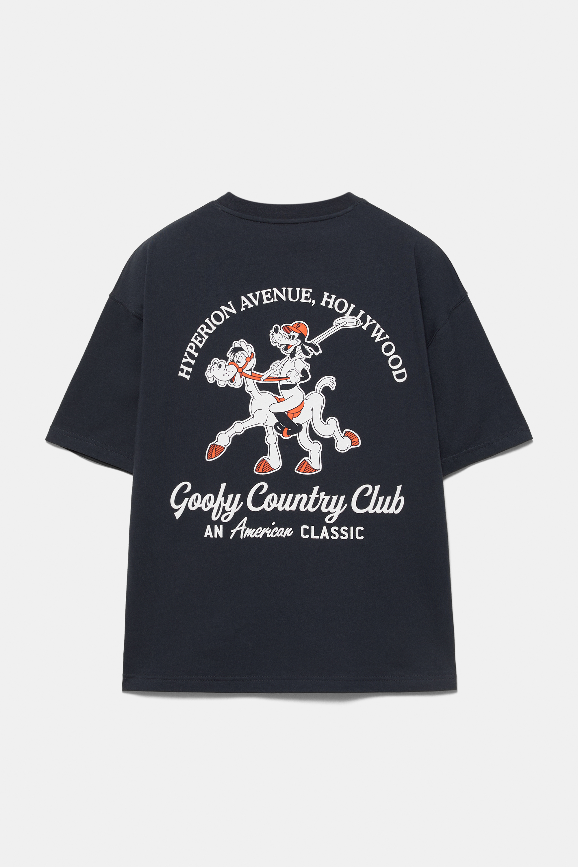 T-shirt Graphique Noir Pull & Bear - Homme Taille L - Manches Courtes - Coton