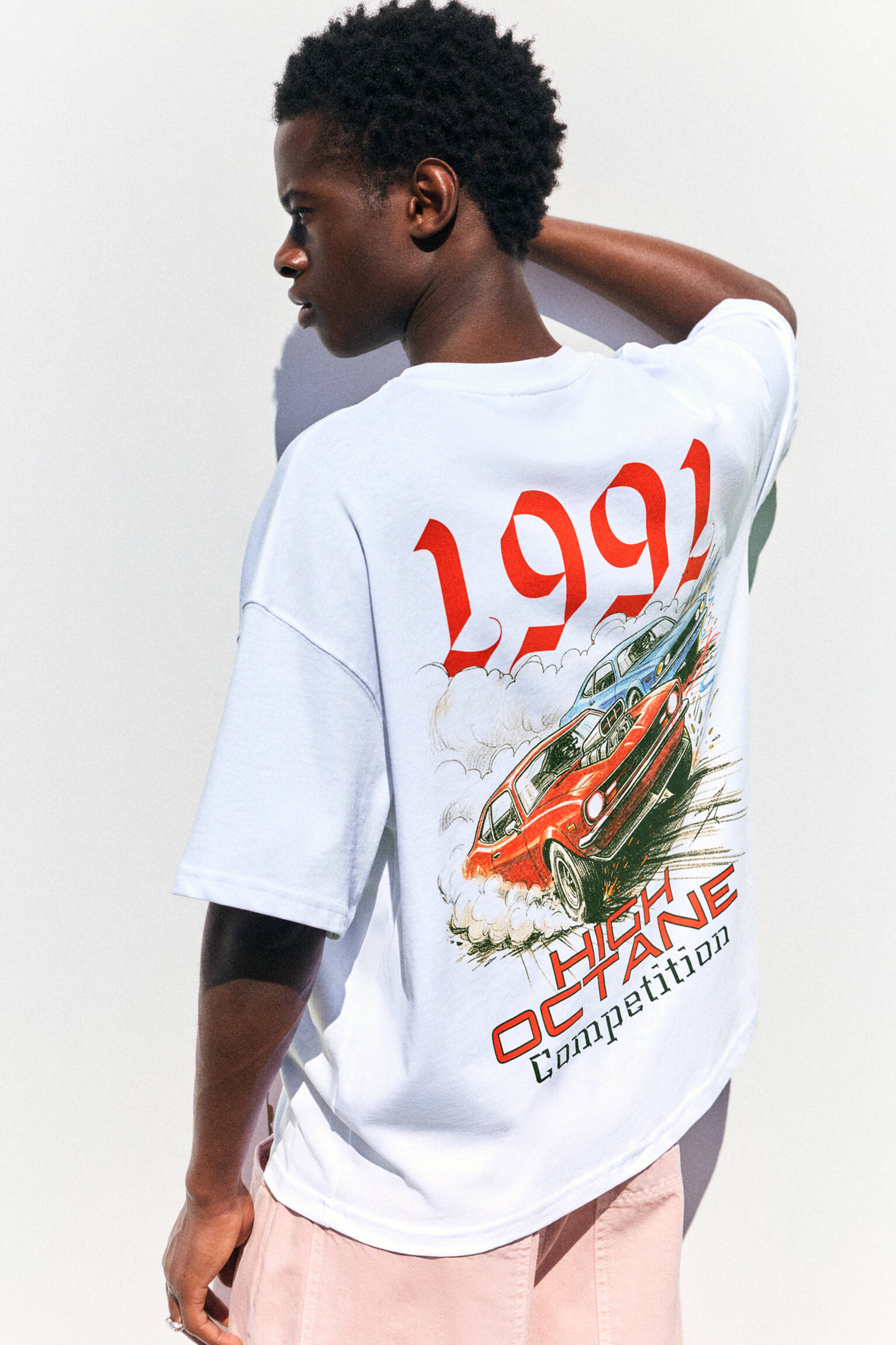 Araba grafik baskılı t-shirt - Görsel 20