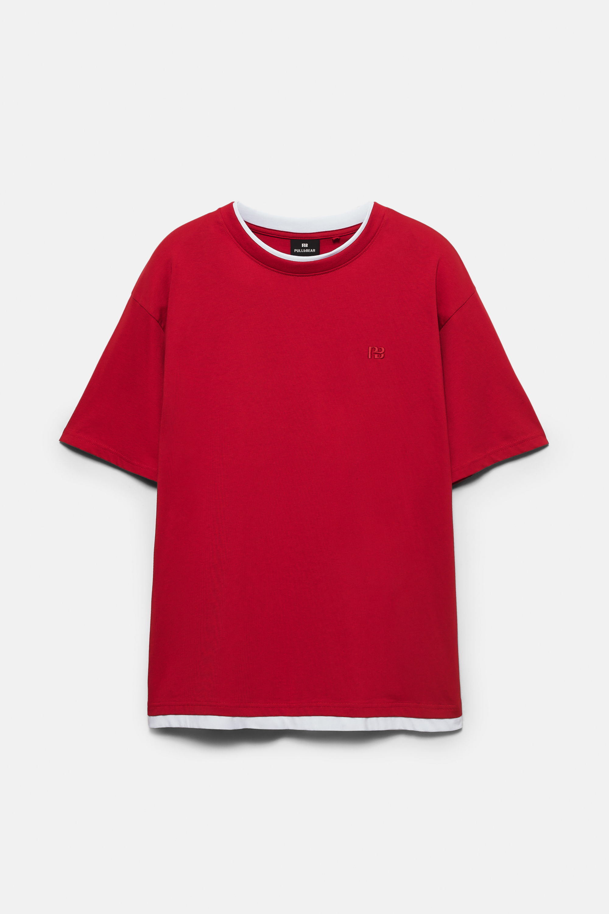 تيشرت بأكمام قصيرة طبقتين