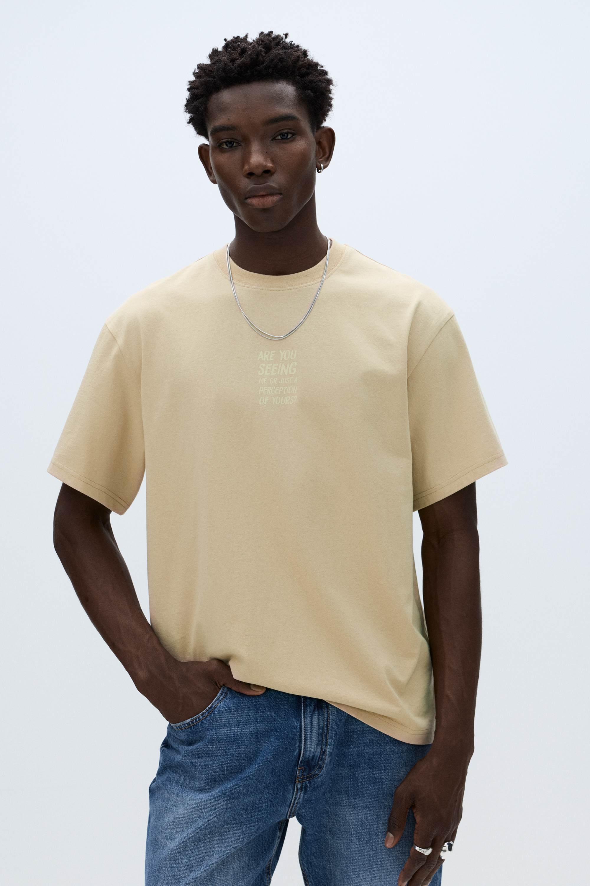 Short sleeve T-shirt with slogan