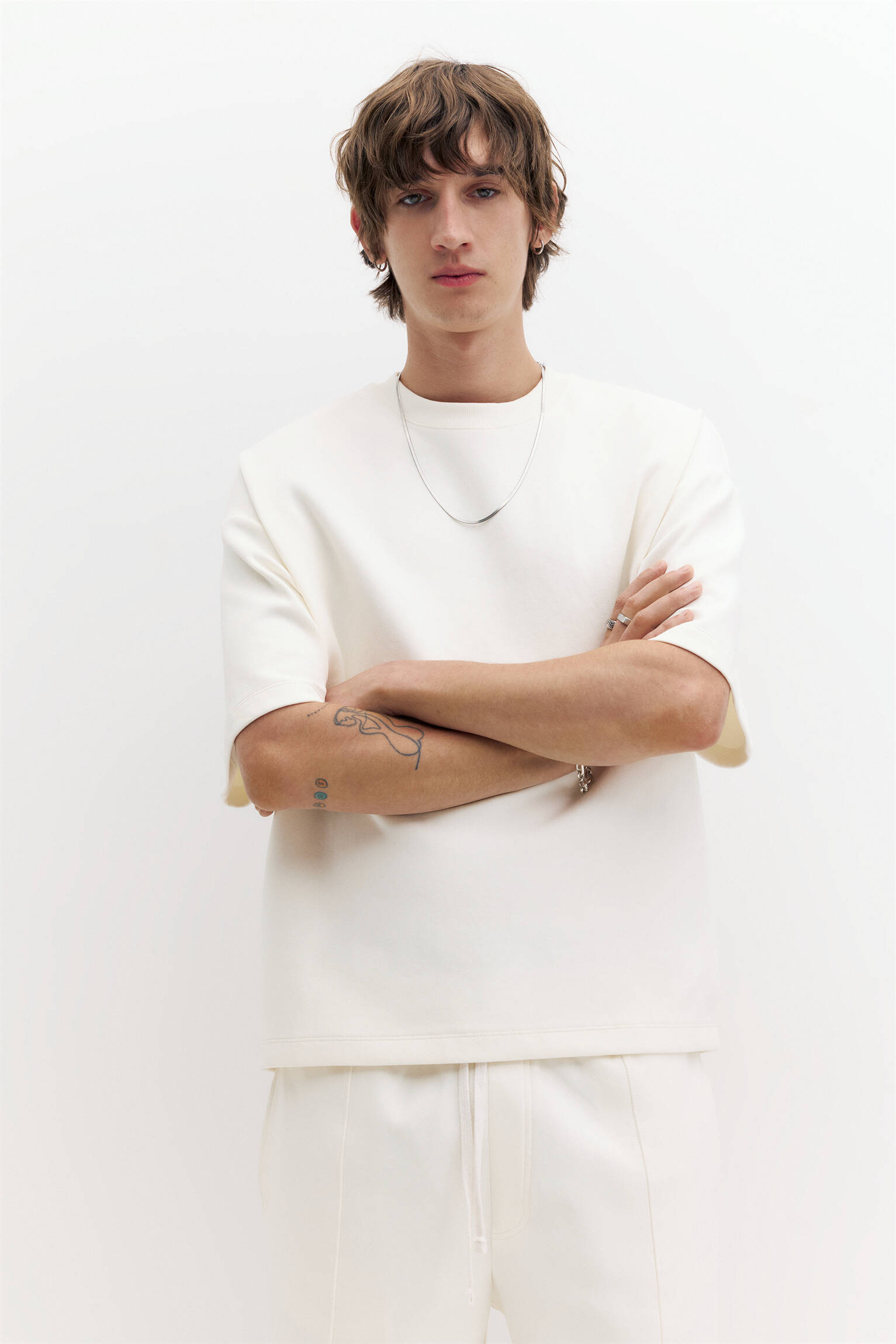 Kısa kollu interlok sweatshirt - Görsel 101