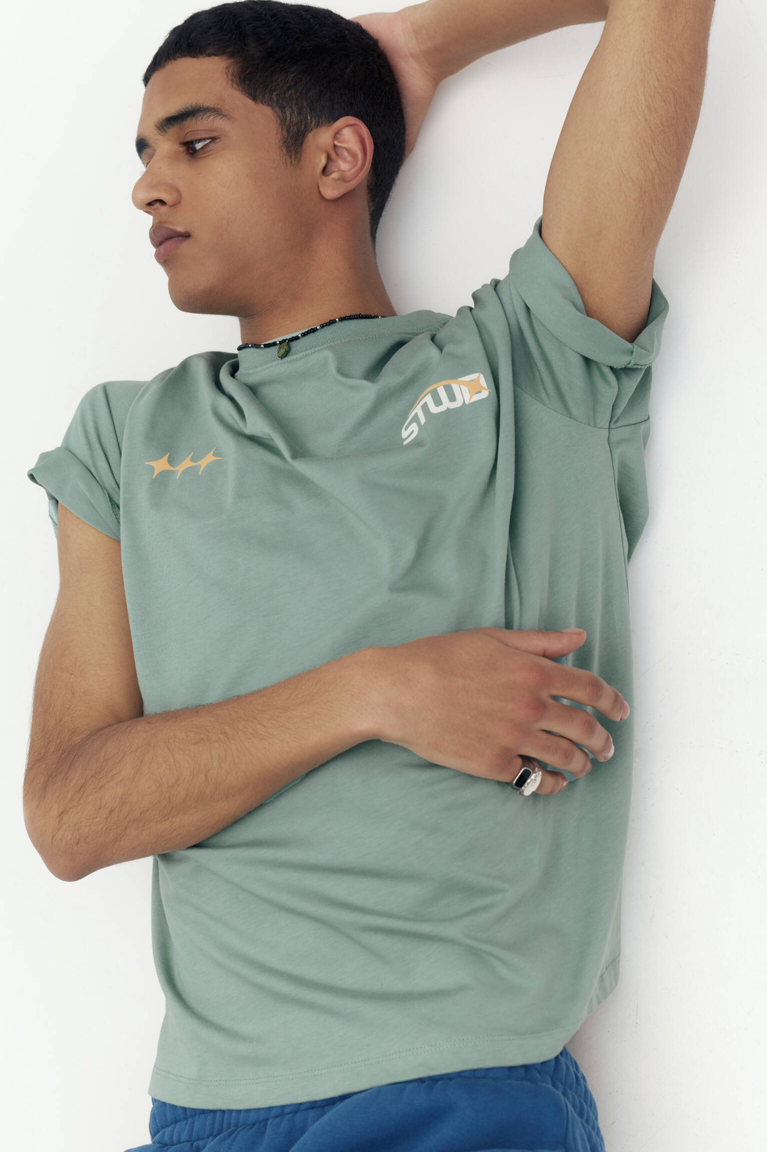 Yıldız baskılı STWD t-shirt - Görsel 19