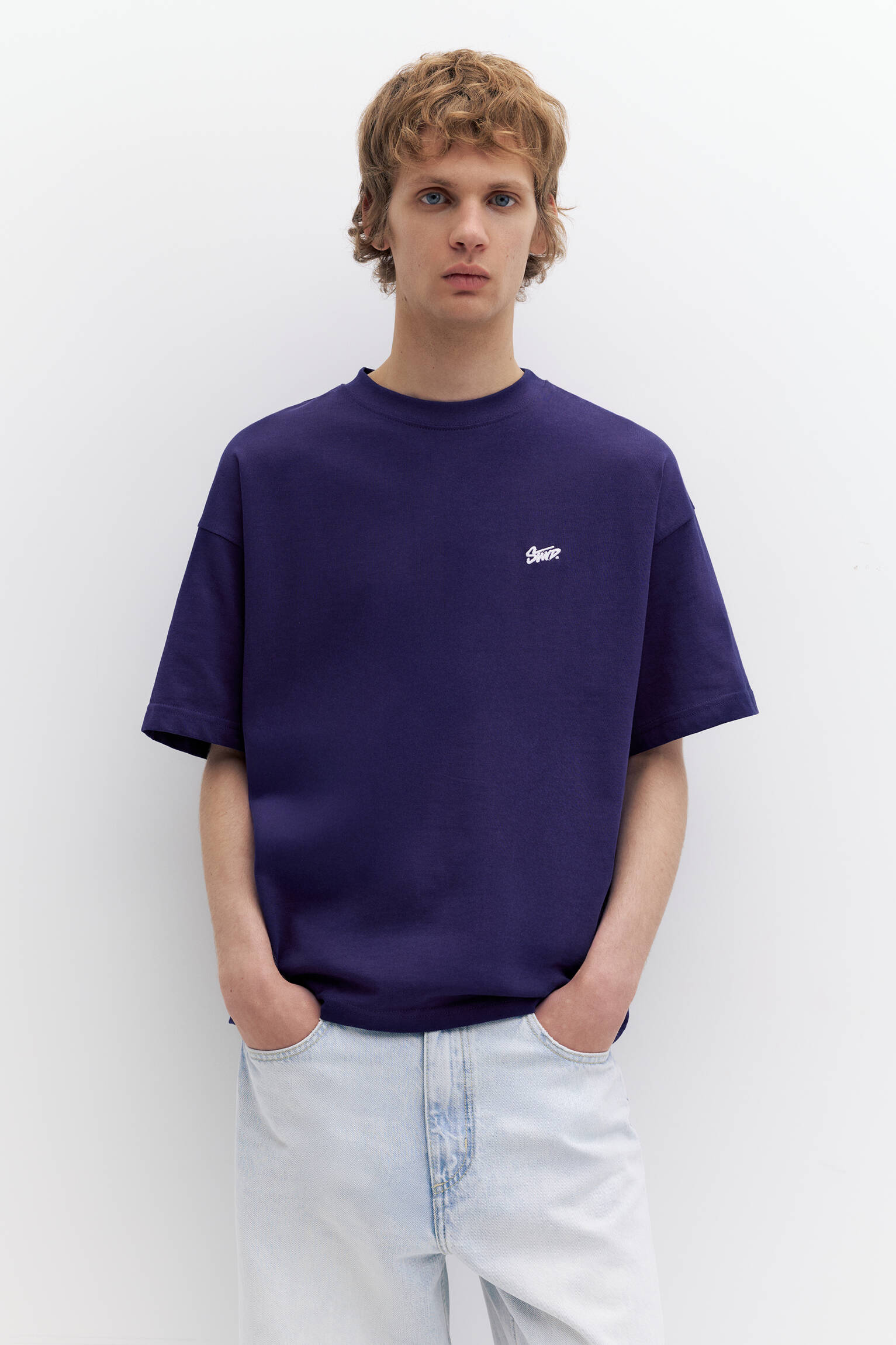 STWD logolu boxy tişört - Görsel 33