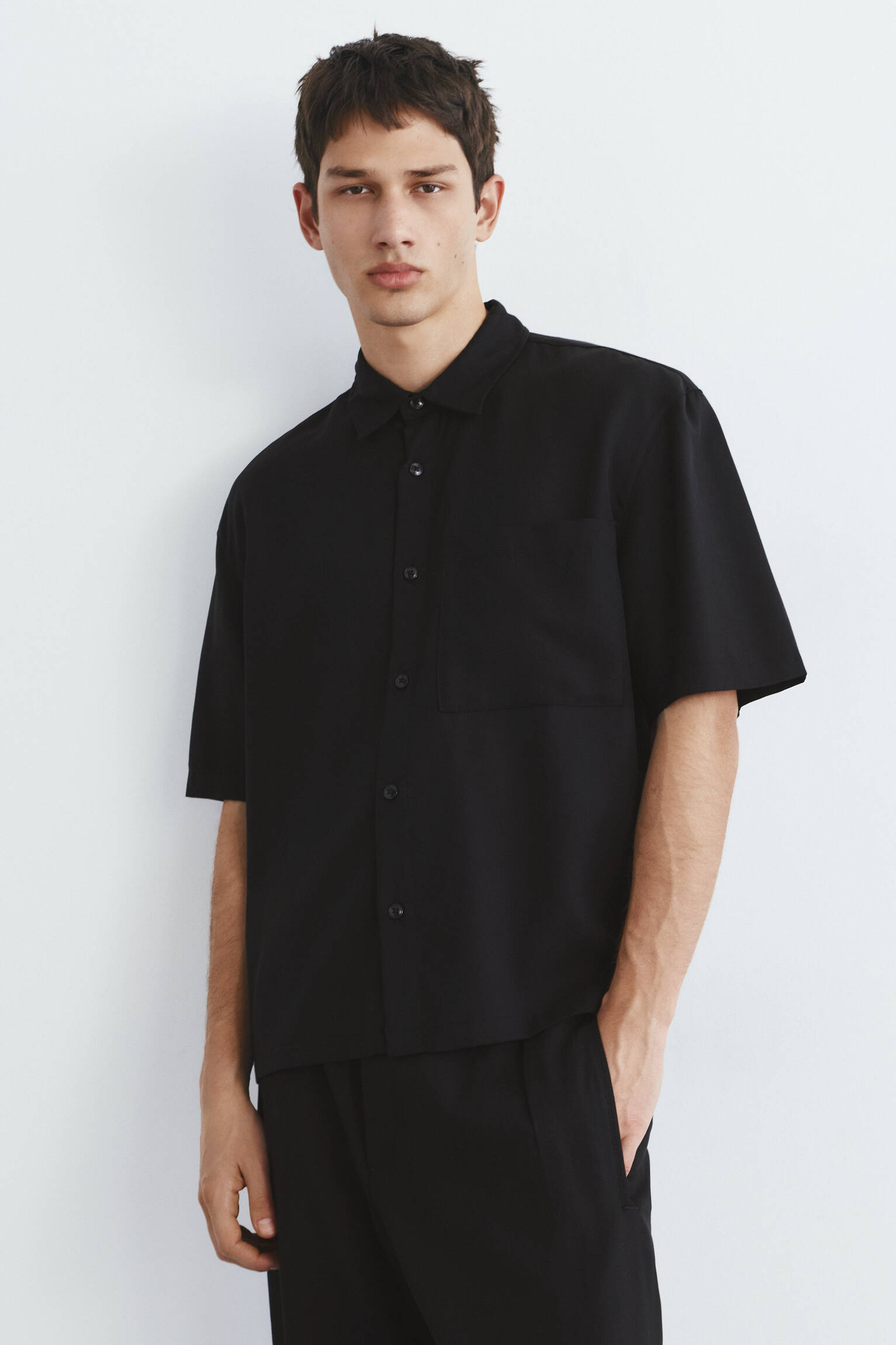 Kısa kollu cepli gömlek - Görsel 50