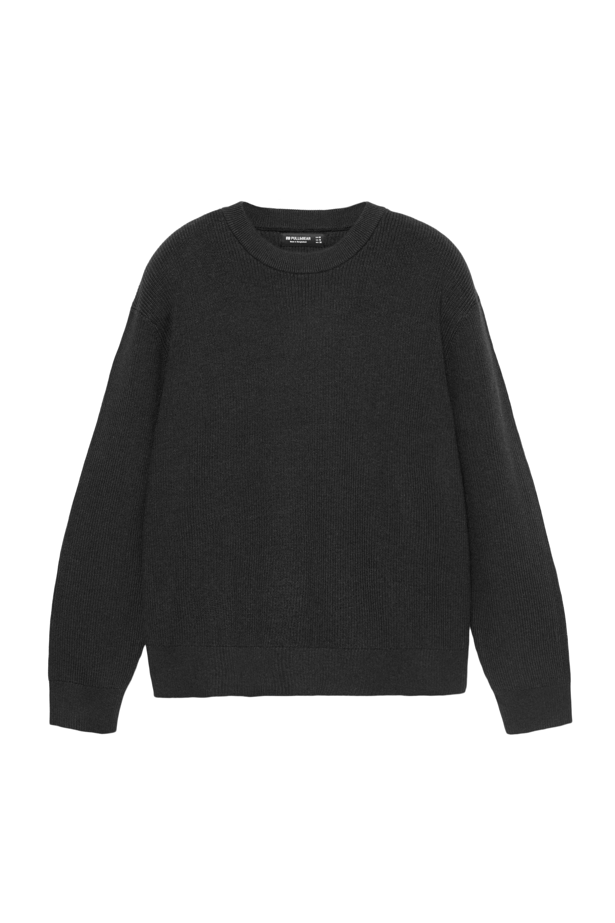 Sweter leher bulat terstruktur