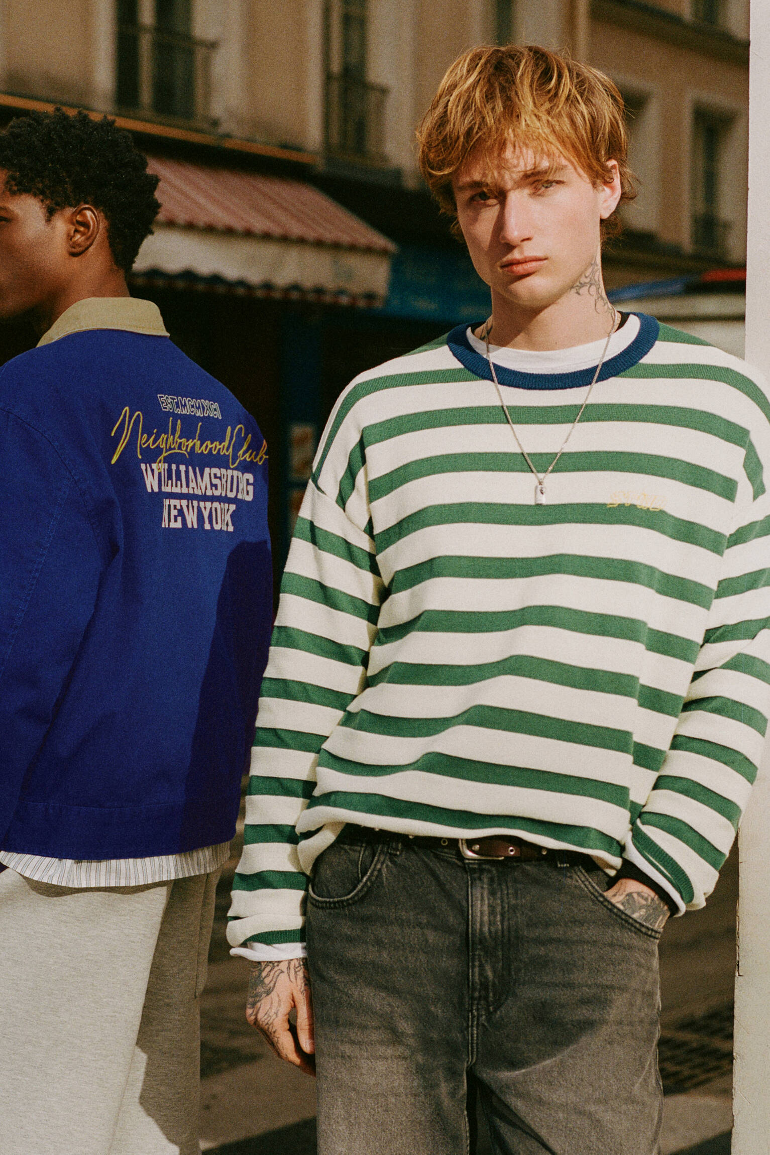 Çizgili örgü tişört - Görsel 43