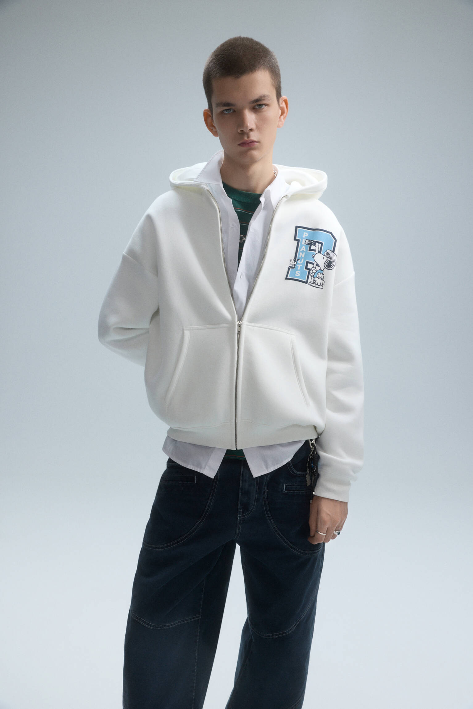 Fermuarlı kapüşonlu Peanuts sweatshirt - Görsel 19