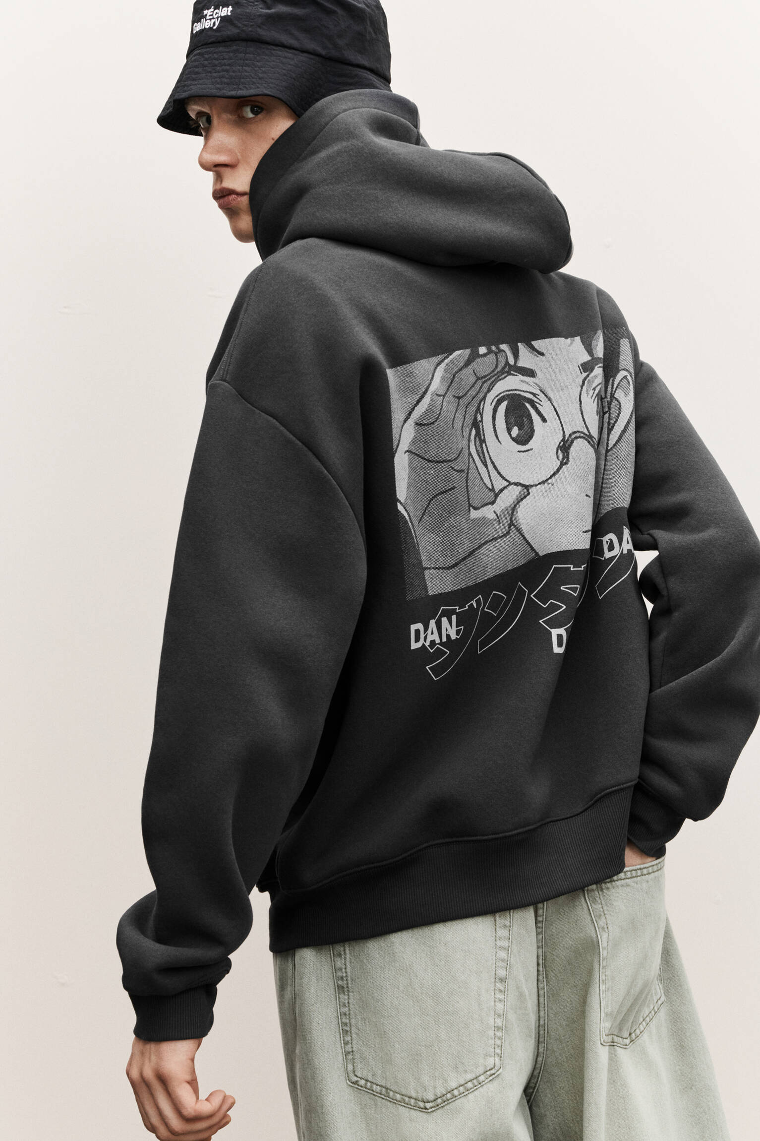 Dan Da Dan fermuarlı kapüşonlu sweatshirt - Görsel 23