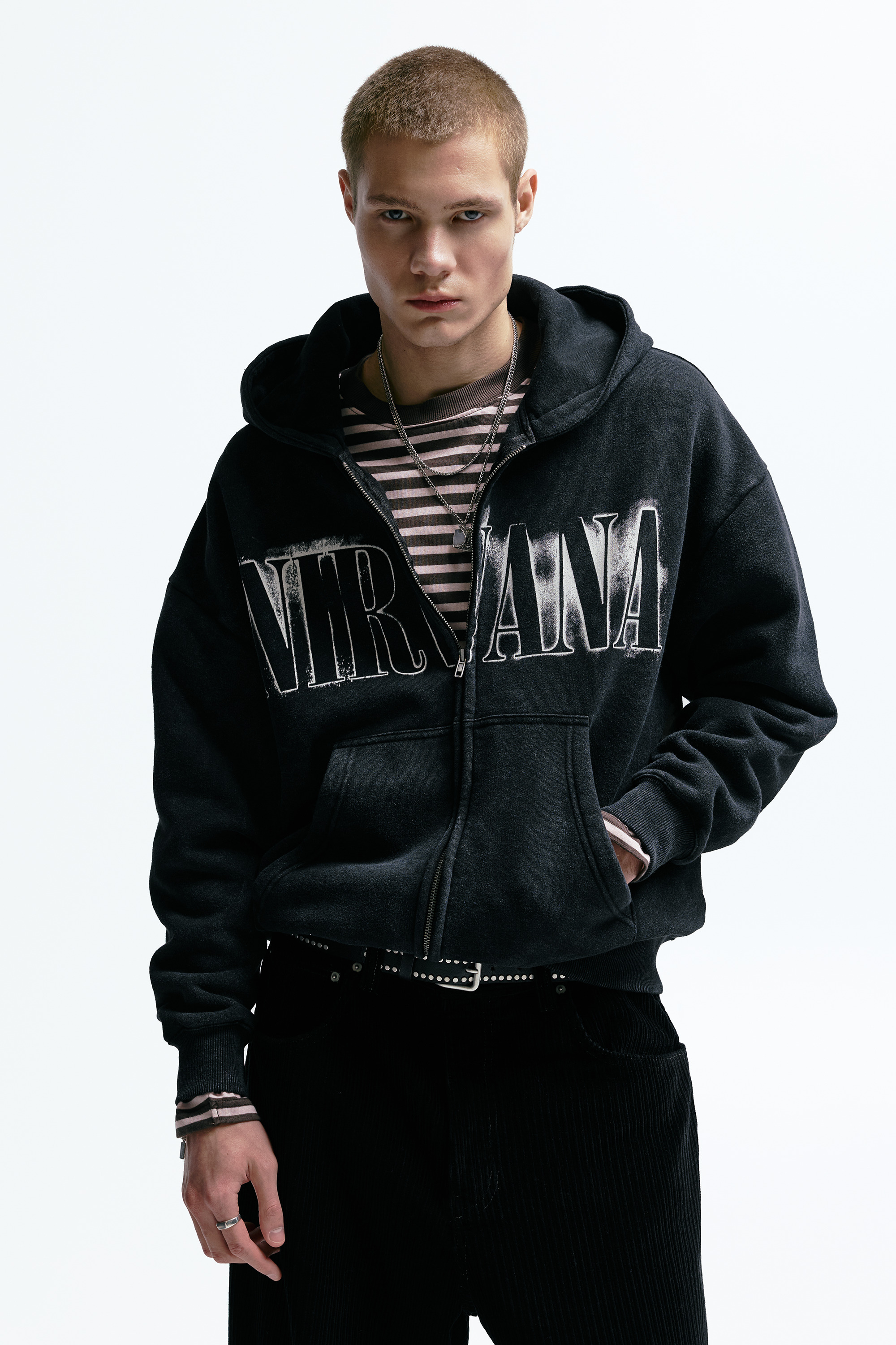 Sweat Nirvana à capuche zippé