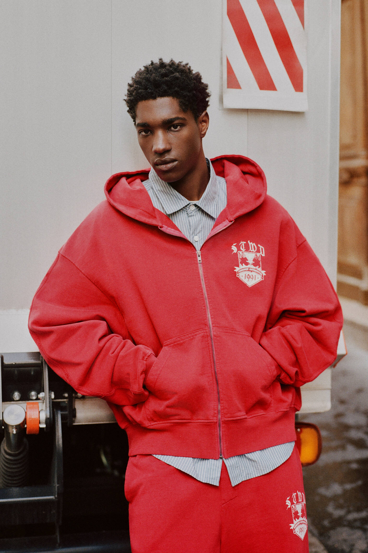 rough&swell BIG ARCH SWEAT ベージュ　M Heather HWMF Plush Hooded Quarter Zip – All American Roughneck