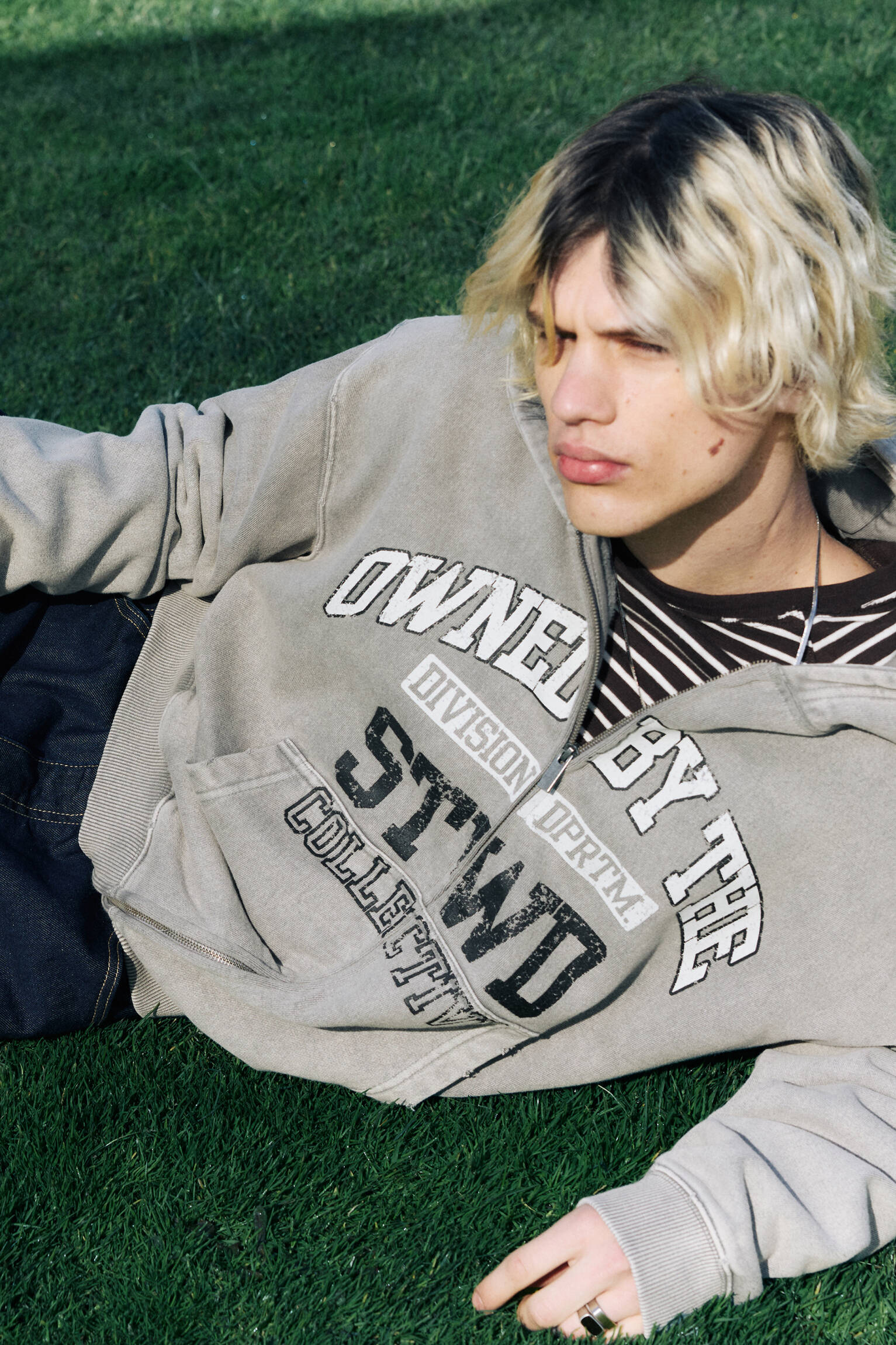 STWD fermuarlı kapüşonlu sweatshirt - Görsel 24