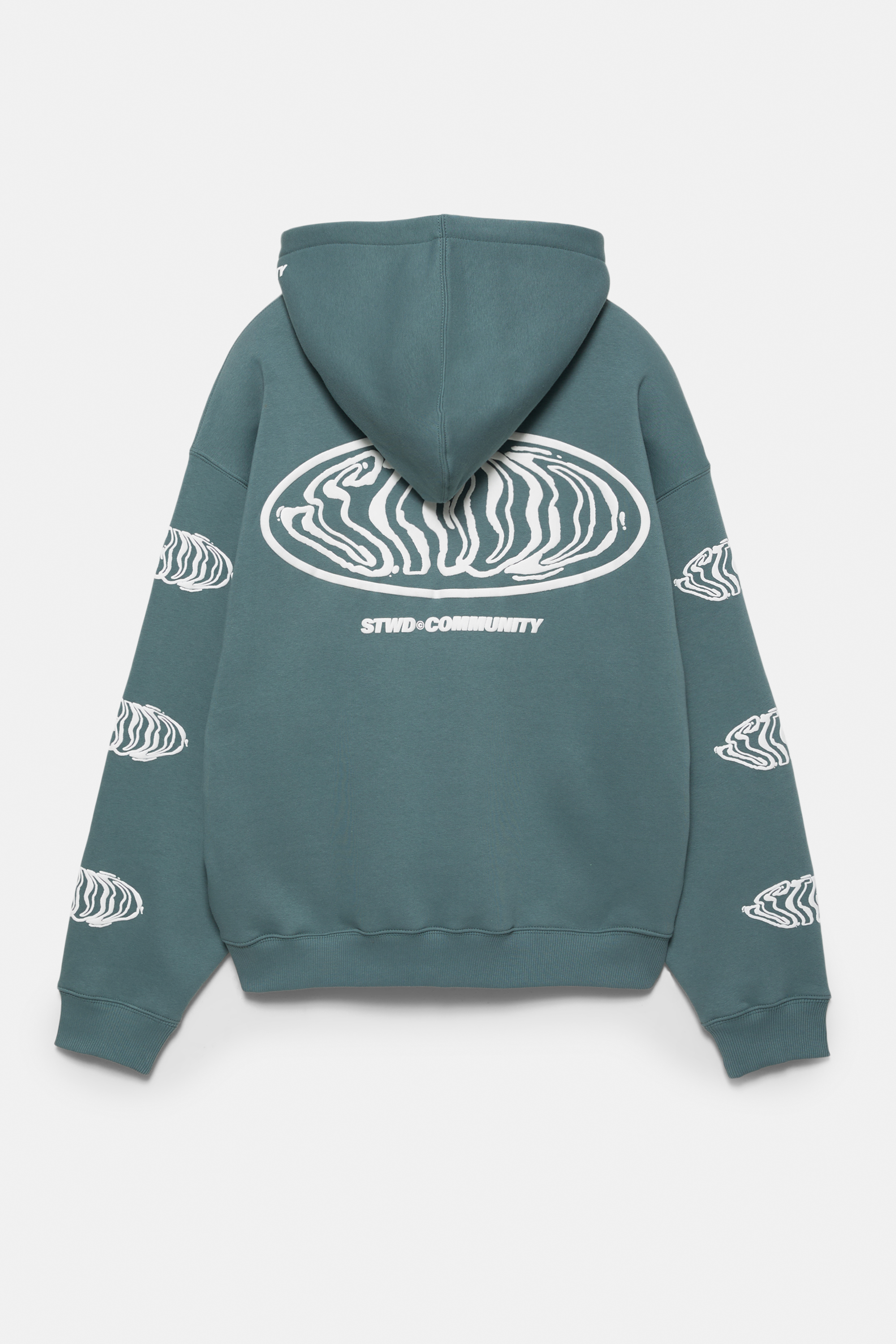 I Don't Care Felpa con Cappuccio Unisex in Misto Cotone con Cappuccio Grigio Small