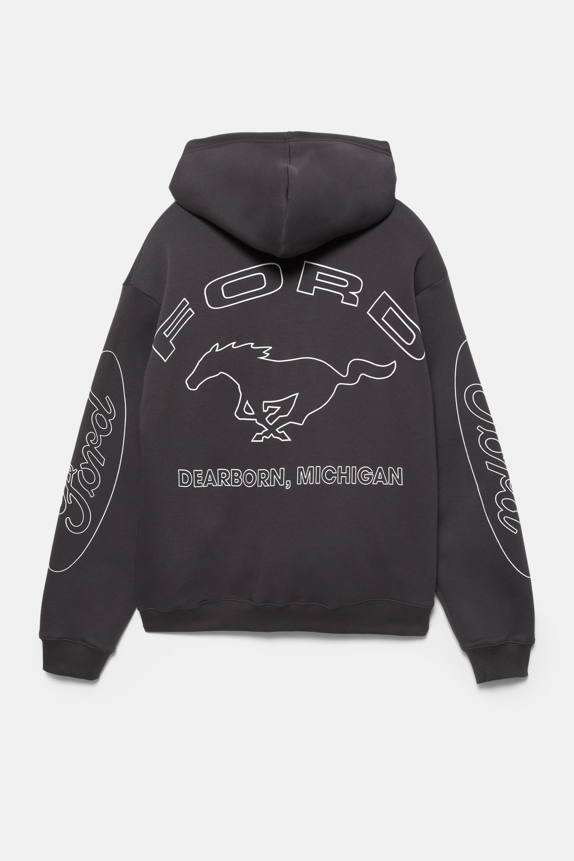 Sweat-shirt à capuche IMAGIN pour Homme - Gris chiné foncé, noir