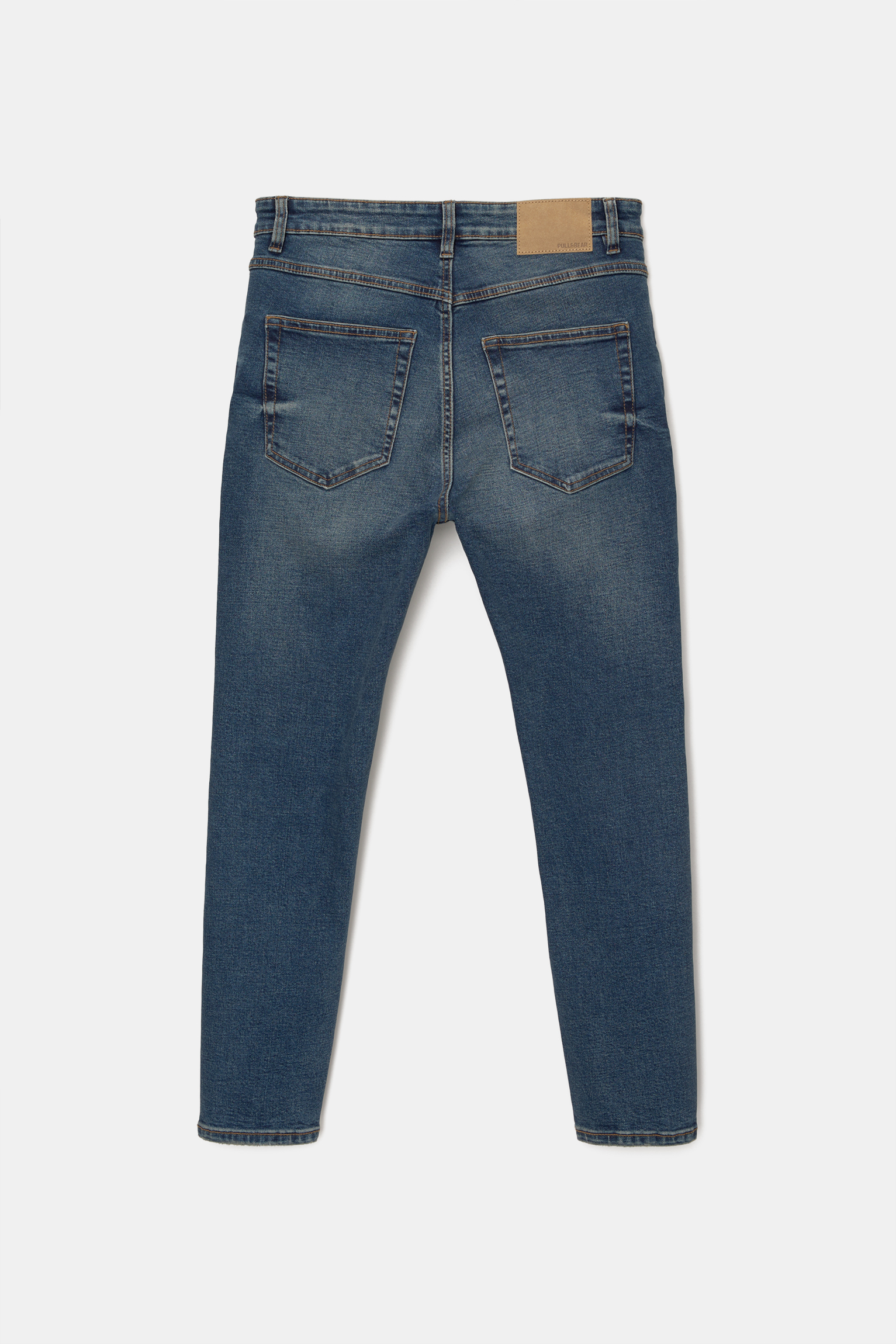 Washed carrot-fit jeans