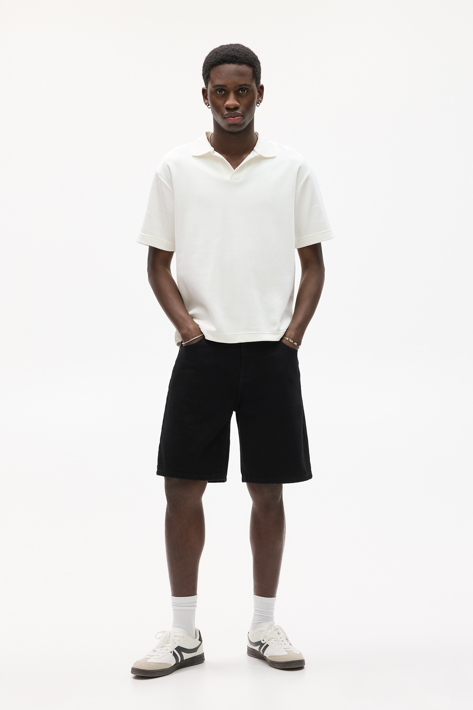 Standard denim Bermuda shorts